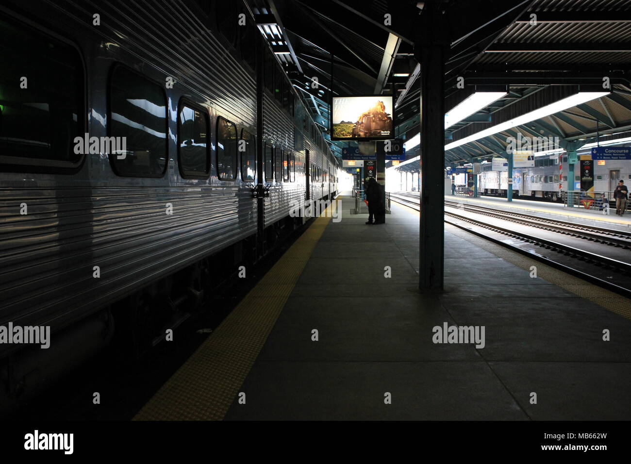 Die Chicago Downtown nordwestlichen Terminal Station für Metra S-Bahnen Stockfoto