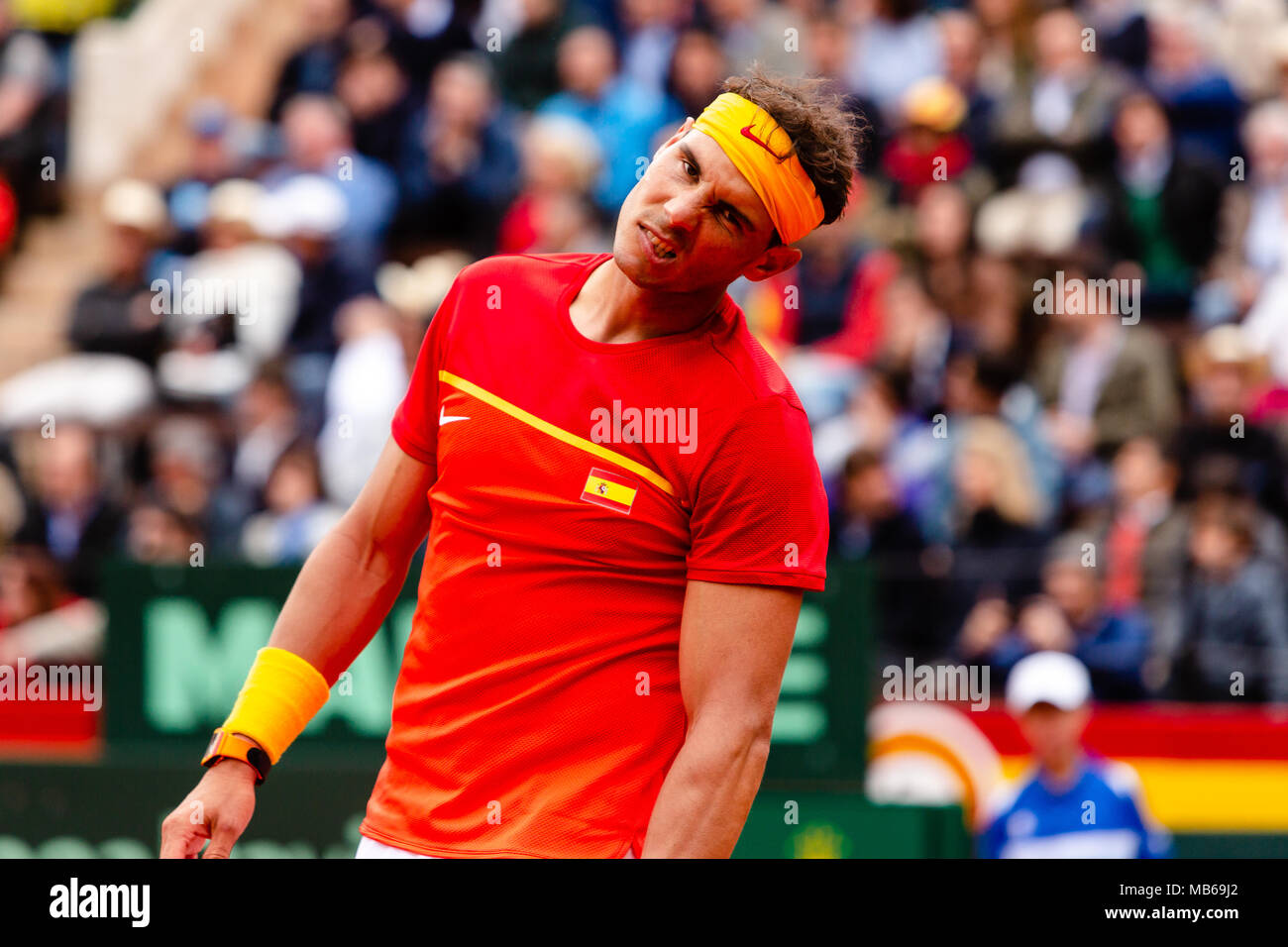 Spanischer Tennisspieler Rafael Nadal Stockfoto