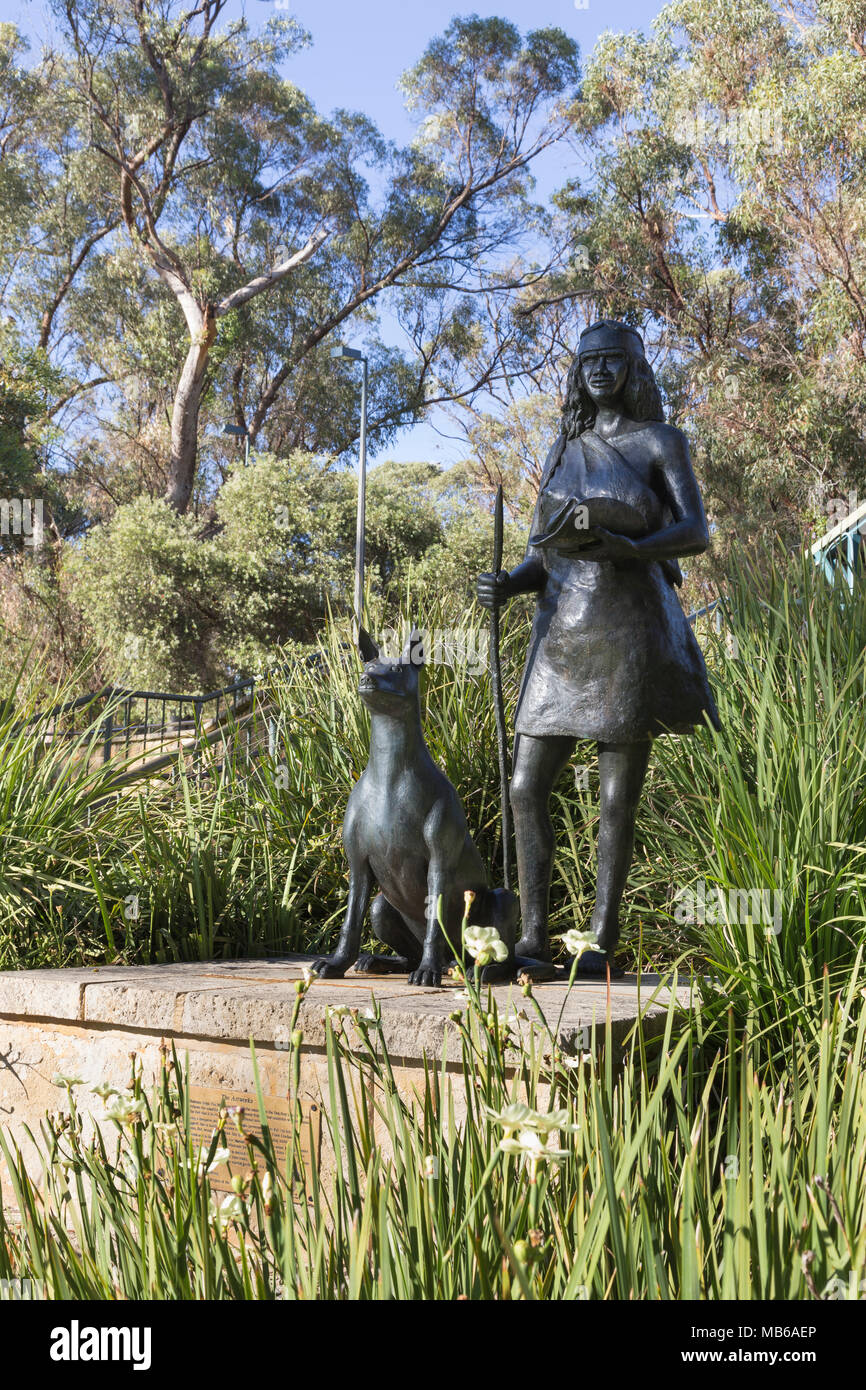 Statuen an Neil Hawkins Park, Lake Joondalup, Yellagonga Regional Park, Perth, Western Australia Stockfoto