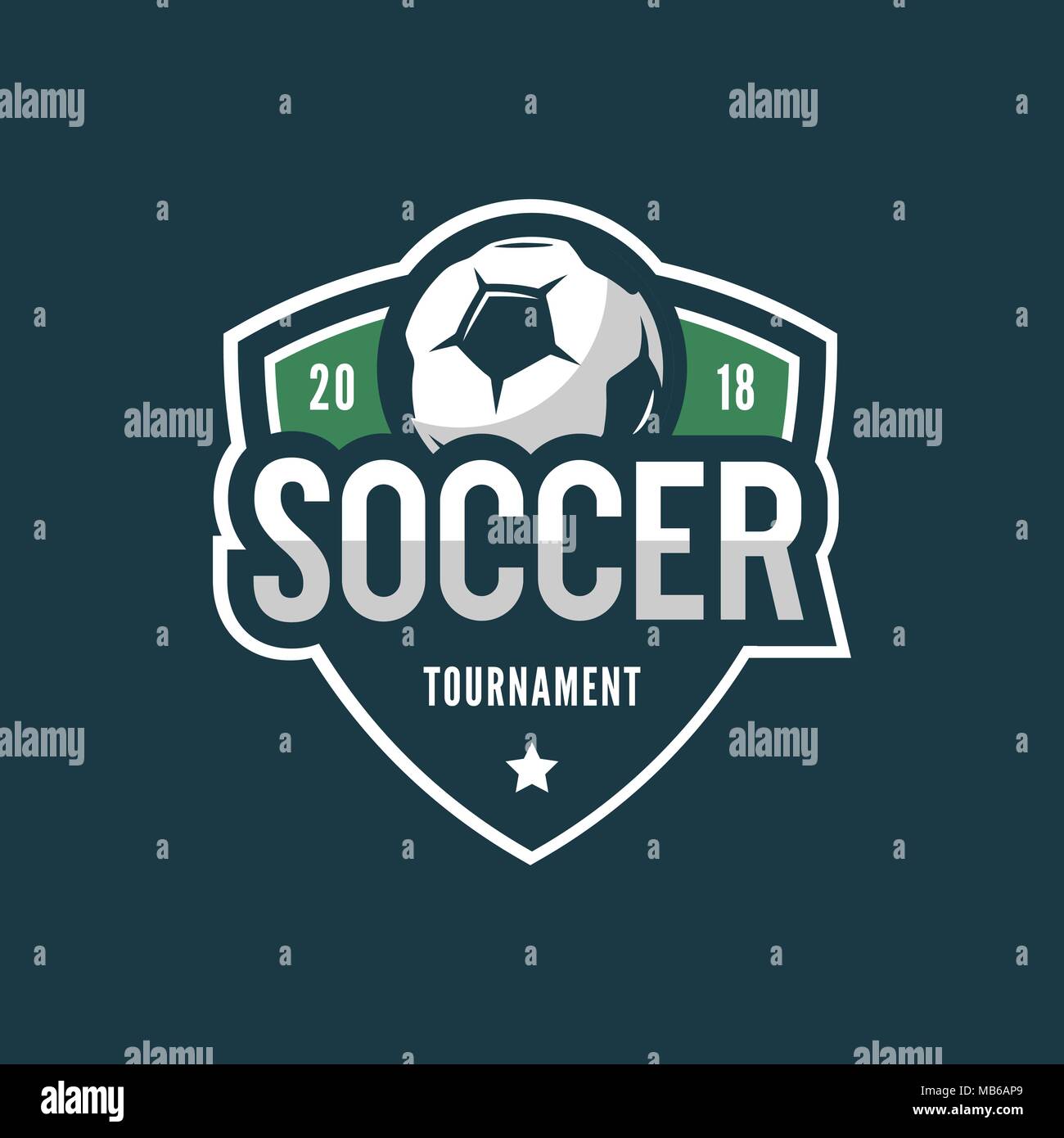 Fußball, Fußball Logo. sport Emblem. Vector Illustration Stock