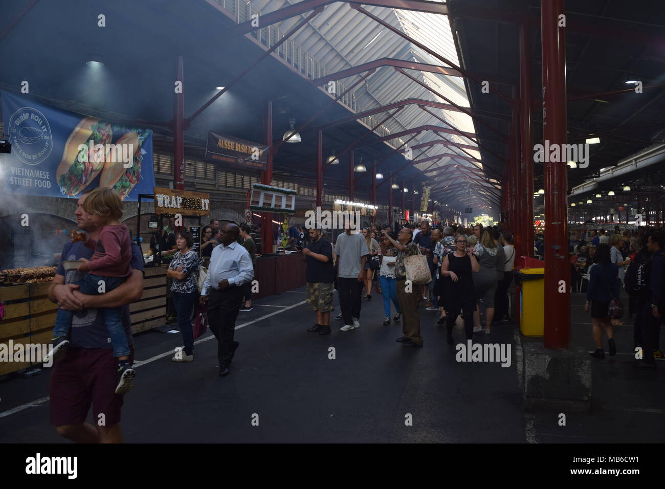 Der belebten Victoria Market, Melbourne, Australien Stockfoto