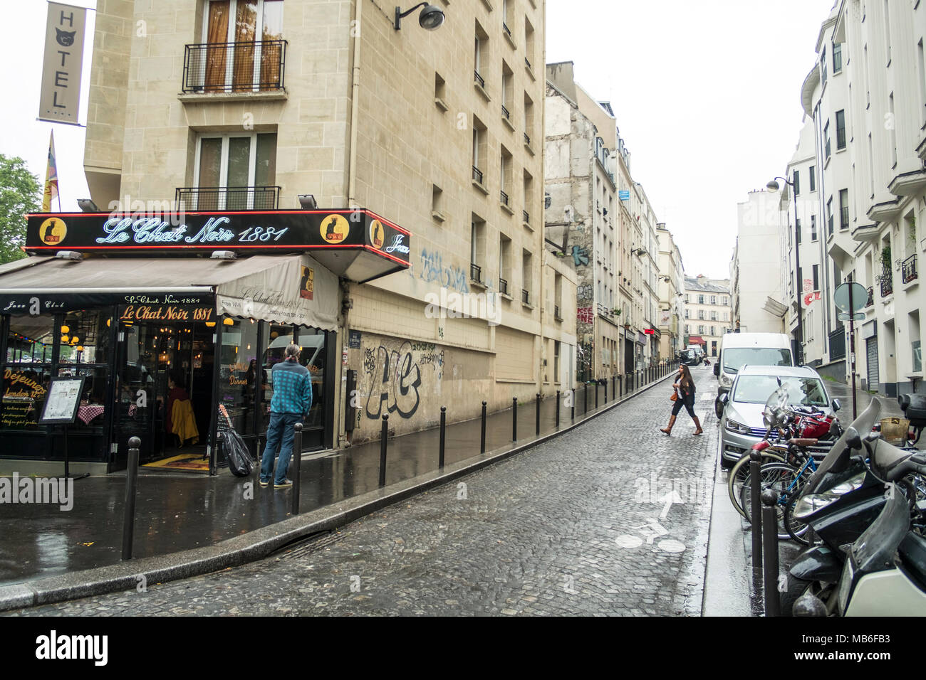 Irgendwo auf dem Boulevard de Clichy, Paris, Frankreich Stockfoto