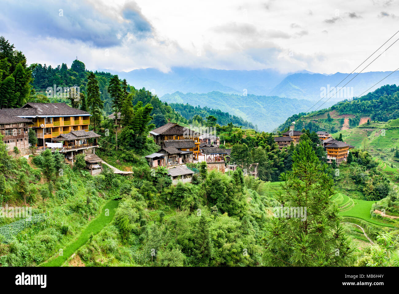 Longsheng Reisterrassen in China Stockfoto