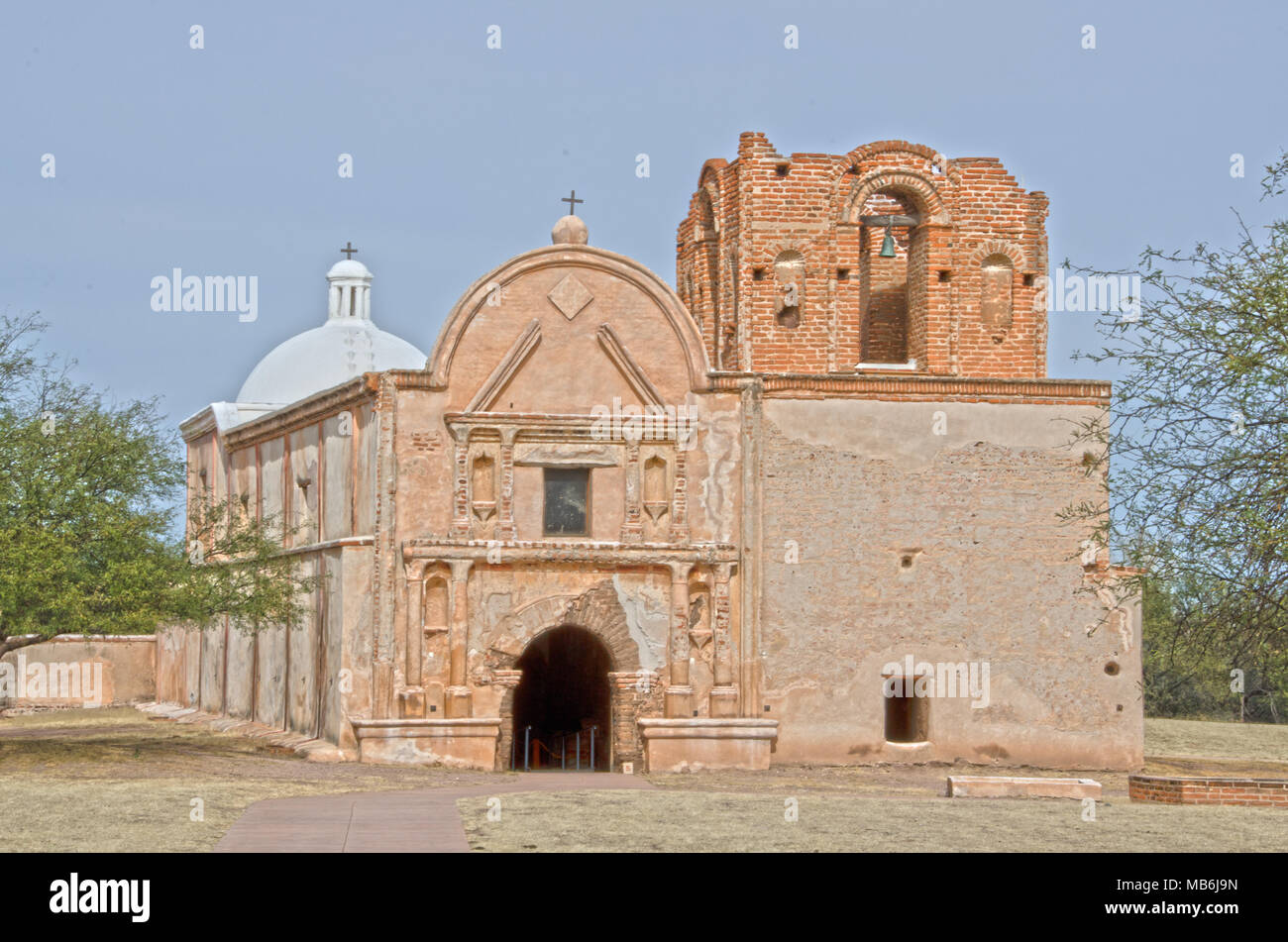 Tumacacori National Historical Park beherbergt drei verschiedene Standorte, einschließlich: Die Mission San Jose de Tumacacori. Stockfoto