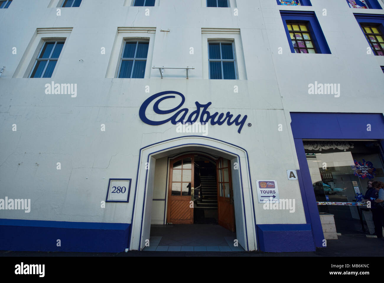 Cadbury Chocolate Factory, Dunedin, Neuseeland Stockfoto