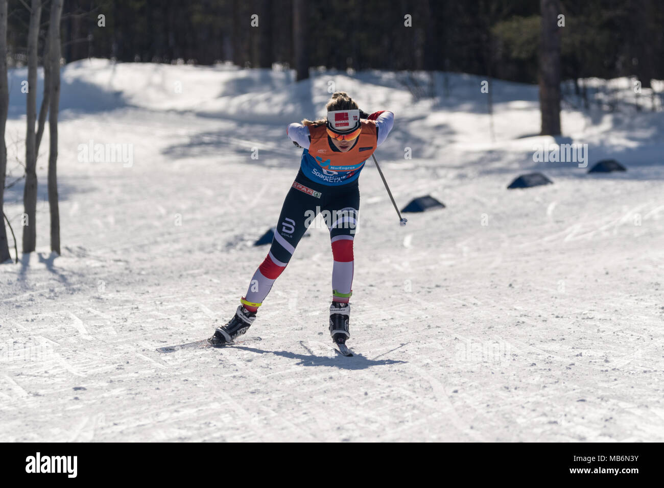 Norwegische ski Mädchen Meisterschaft Stockfoto