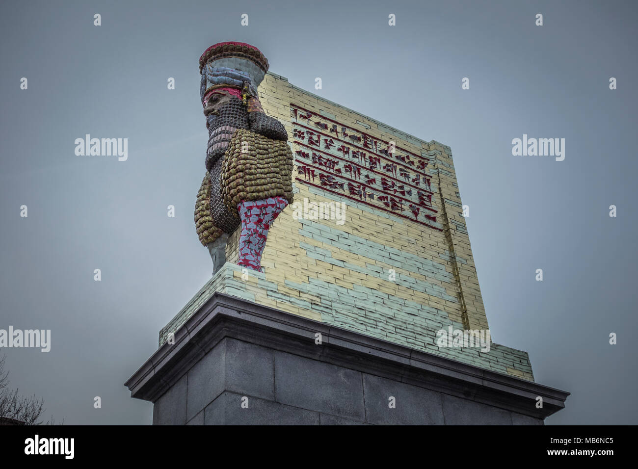 Michael Rakowitz "der unsichtbare Feind sollte nicht auf den vierten Sockel, Trafalgar Square, London, UK Stockfoto