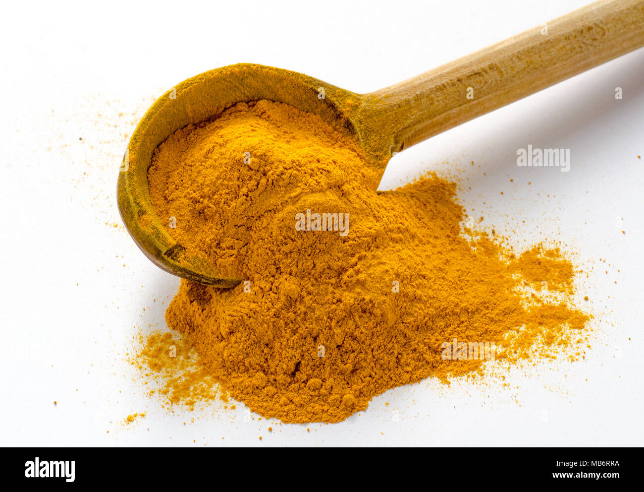 Kurkuma Pulver. Gelbwurz oder Kurkuma ist das Gewürz, das Curry seine gelbe  Farbe. Es ist in Indien seit Tausenden von Jahren als Gewürz verwendet  worden sind, und Stockfotografie - Alamy