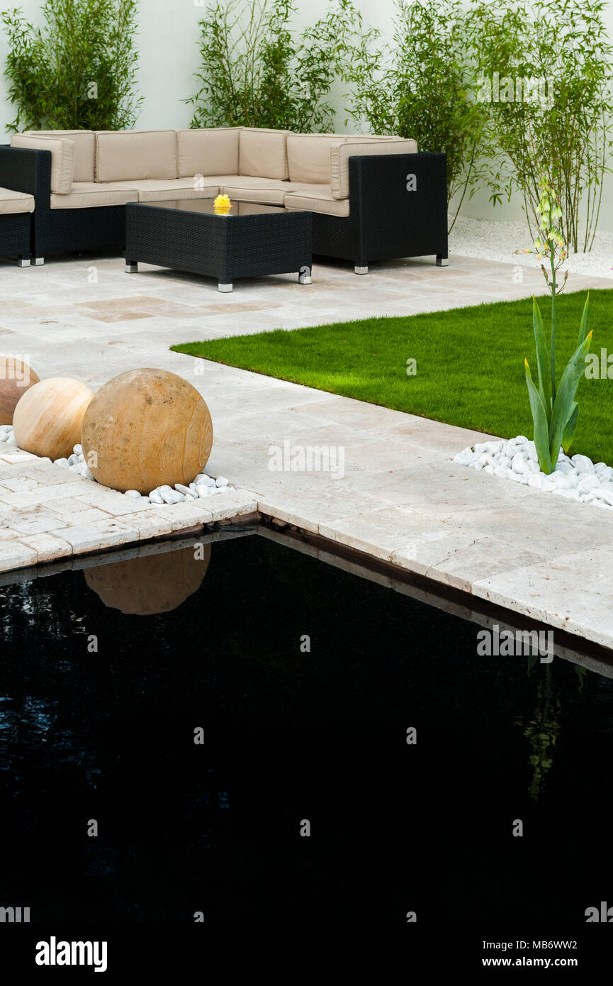 Minimalistische & modern, 'Atmen' zeigen, Garten mit stilvollen