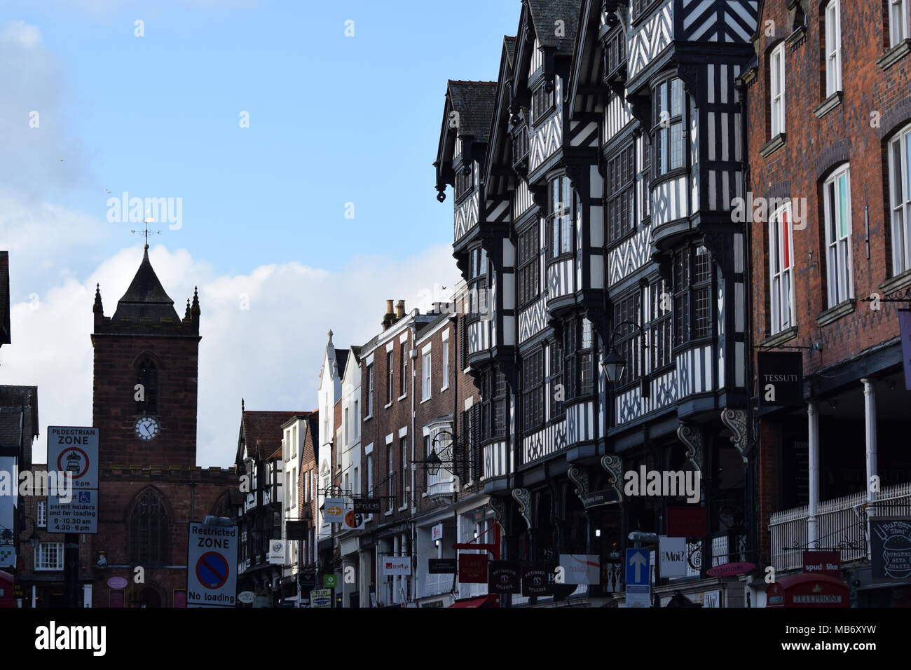 Chester Bridgestreet Stockfoto