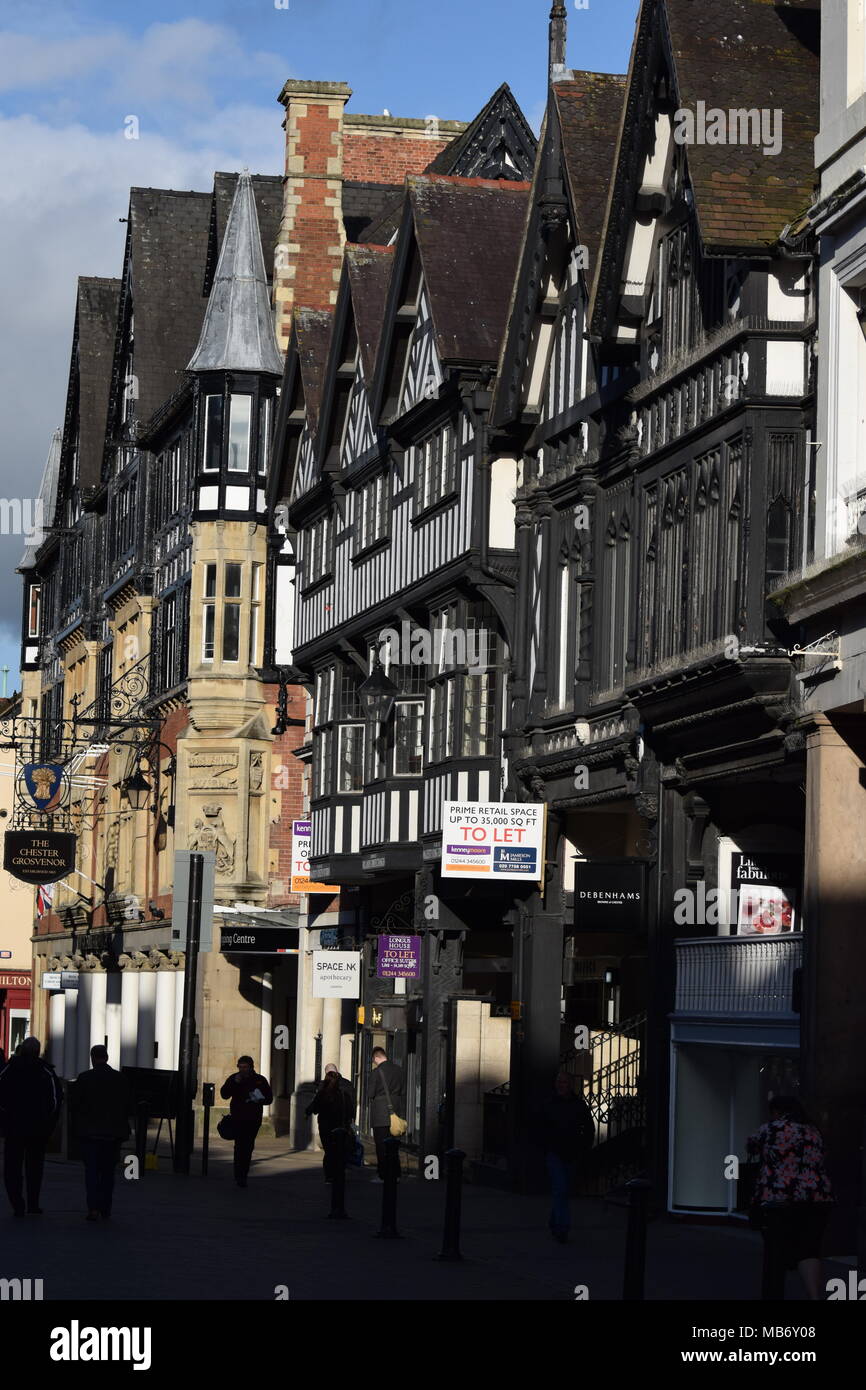 Chester's High Street Stockfoto