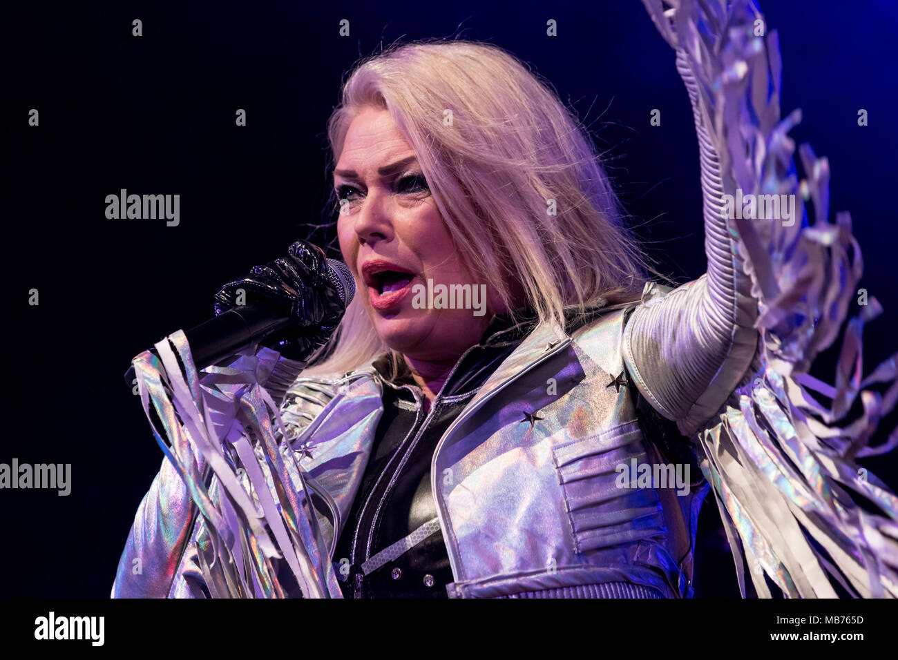 Bournemouth, Großbritannien, 7. April 2018. Kim Wilde im Pavillon, Bournemouth. Credit: Charlie Raven/Alamy leben Nachrichten Stockfoto