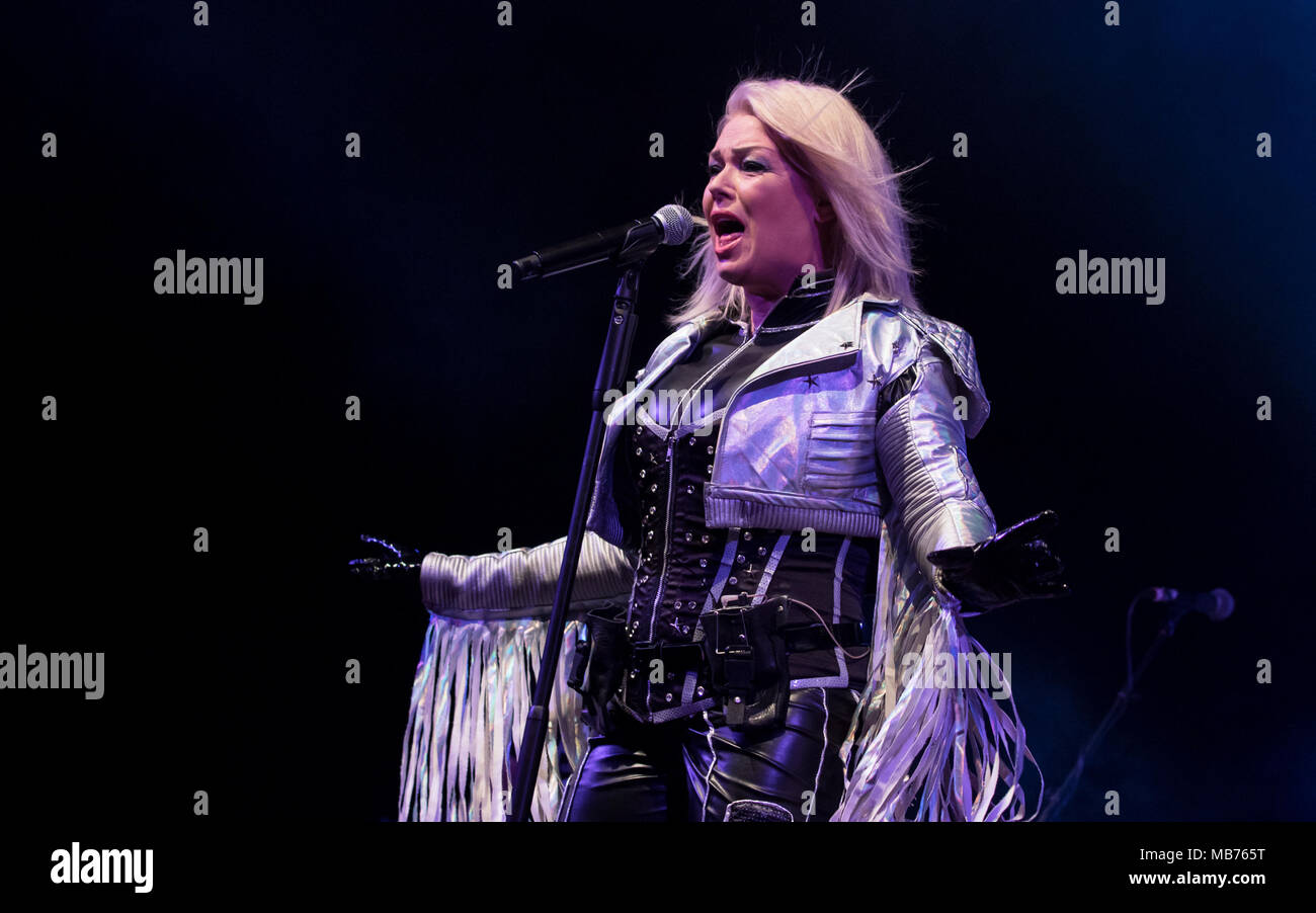 Bournemouth, Großbritannien, 7. April 2018. Kim Wilde im Pavillon, Bournemouth. Credit: Charlie Raven/Alamy leben Nachrichten Stockfoto