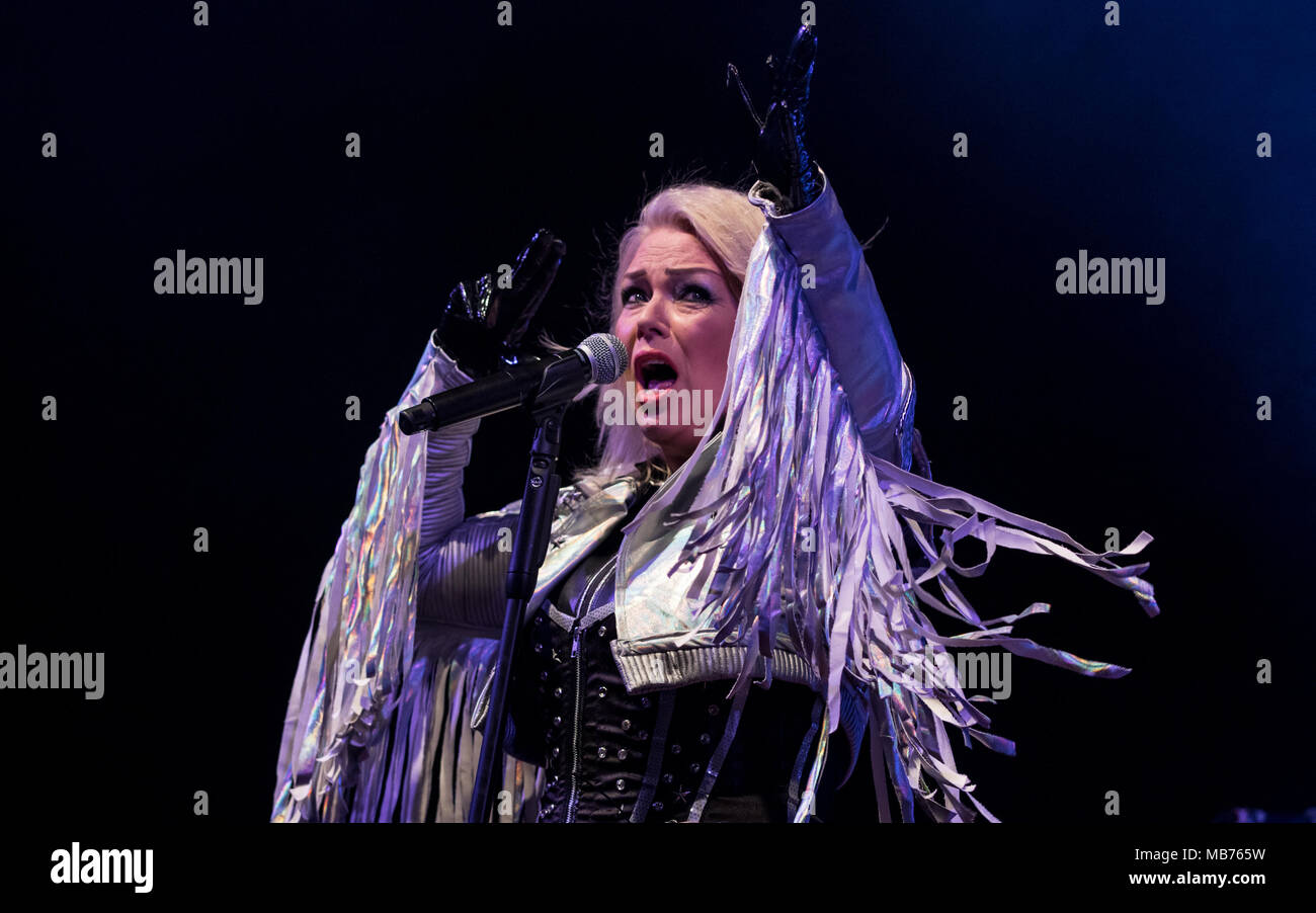 Bournemouth, Großbritannien, 7. April 2018. Kim Wilde im Pavillon, Bournemouth. Credit: Charlie Raven/Alamy leben Nachrichten Stockfoto
