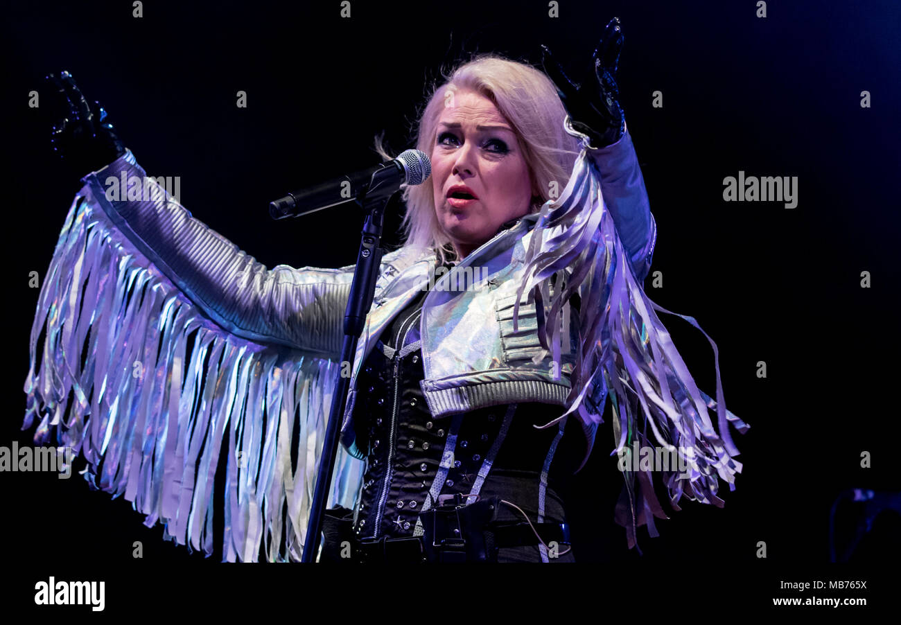 Bournemouth, Großbritannien, 7. April 2018. Kim Wilde im Pavillon, Bournemouth. Credit: Charlie Raven/Alamy leben Nachrichten Stockfoto