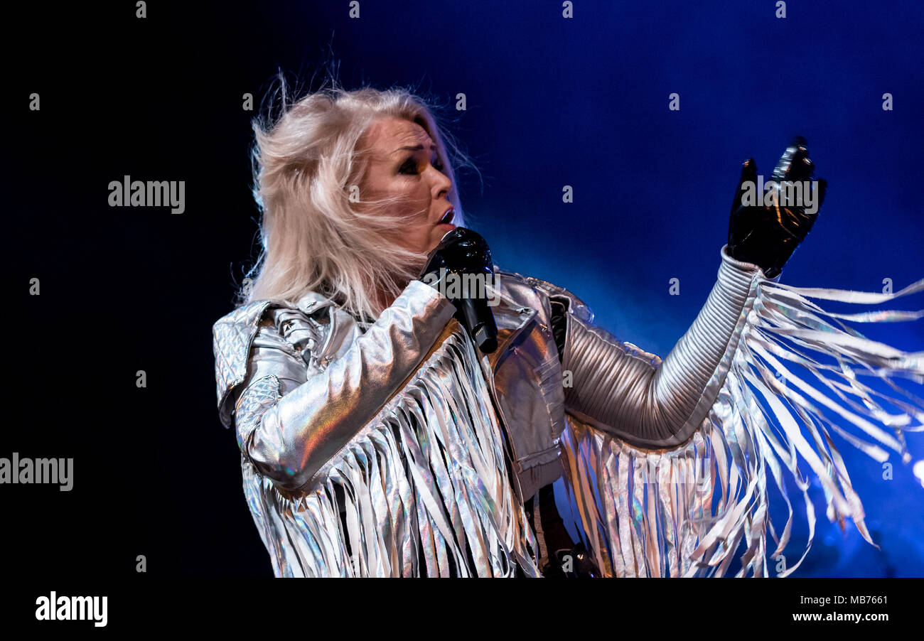 Bournemouth, Großbritannien, 7. April 2018. Kim Wilde im Pavillon, Bournemouth. Credit: Charlie Raven/Alamy leben Nachrichten Stockfoto