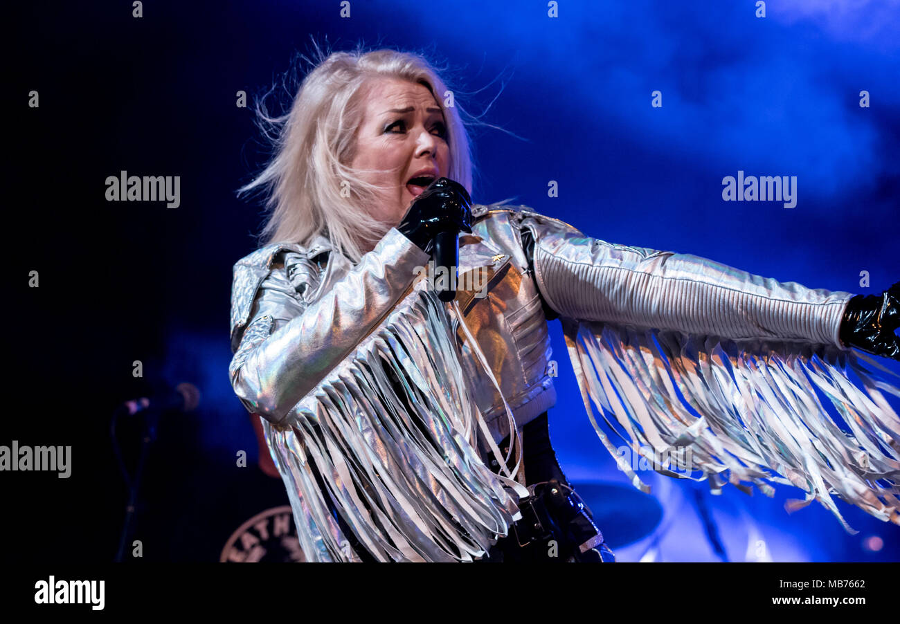 Bournemouth, Großbritannien, 7. April 2018. Kim Wilde im Pavillon, Bournemouth. Credit: Charlie Raven/Alamy leben Nachrichten Stockfoto