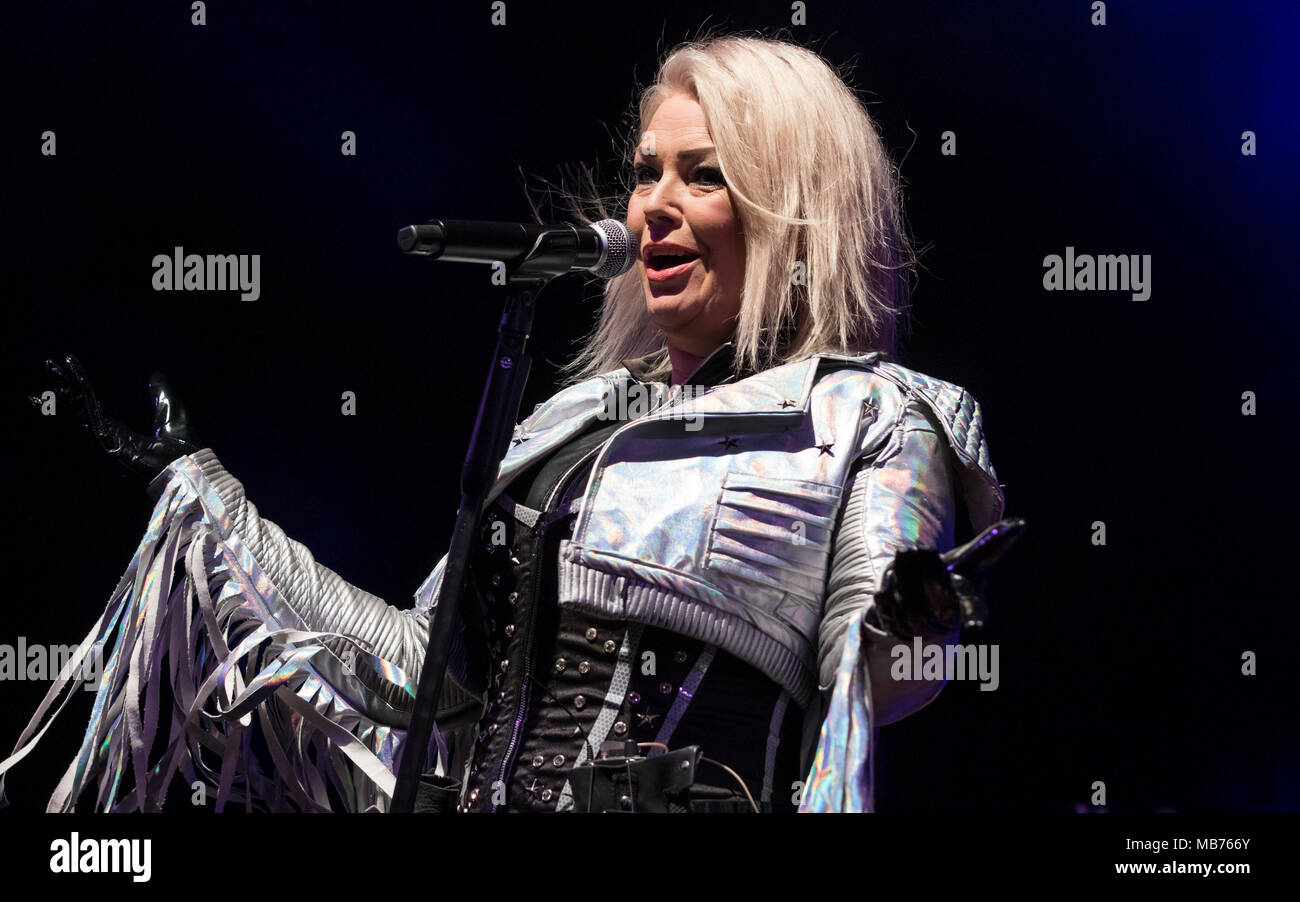 Bournemouth, Großbritannien, 7. April 2018. Kim Wilde im Pavillon, Bournemouth. Credit: Charlie Raven/Alamy leben Nachrichten Stockfoto