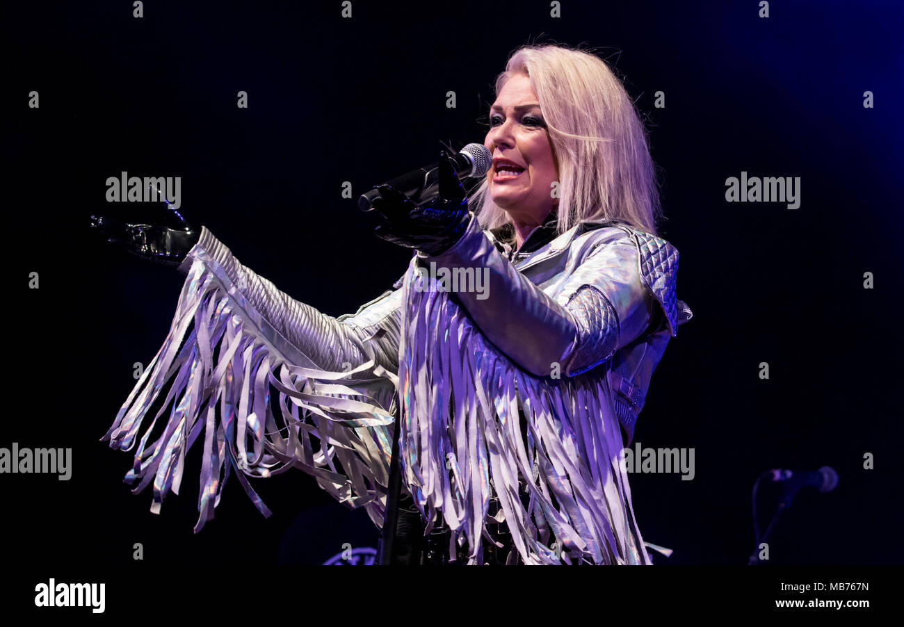 Bournemouth, Großbritannien, 7. April 2018. Kim Wilde im Pavillon, Bournemouth. Credit: Charlie Raven/Alamy leben Nachrichten Stockfoto