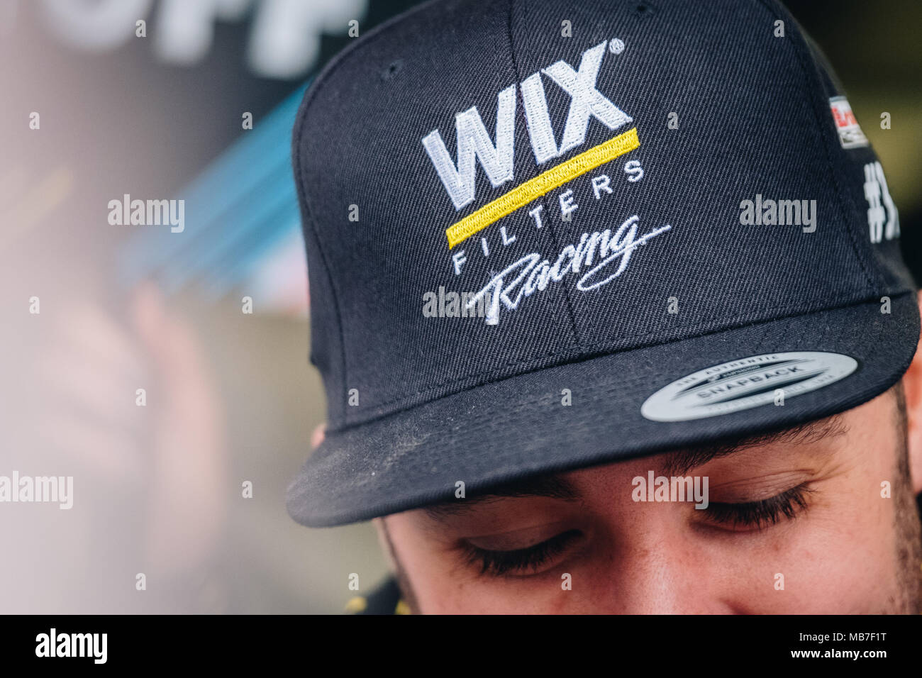 Longfield, Kent, Großbritannien. 8. April 2018. BTCC driver Jack Goff und WIX-Racing mit Eurotech während der Dunlop MSA British Touring Car Championship in Brands Hatch Indy Circuit (Foto: Gergo Toth/Alamy Live-Nachrichten) Stockfoto