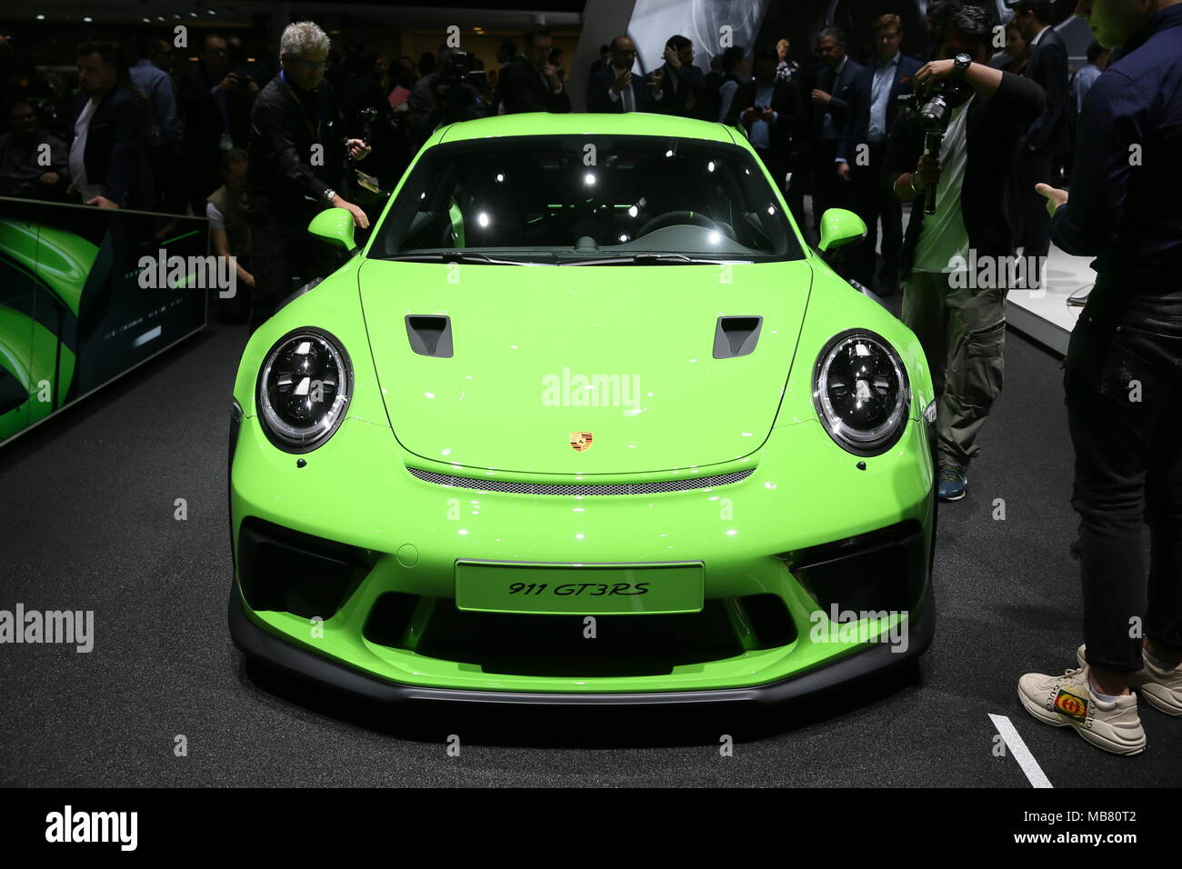 Die Autos der Genfer Auto-Salon Mit: Porsche 911 GT3 RS Wo: Genf, Schweiz Wann: 07 Mar 2018 Credit: Michael Wright/WENN.com Stockfoto