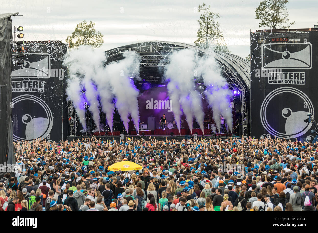 Der deutsche Sänger und Songwriter Mark Forster live auf der 27 Heitere Open Air in Zofingen, Aargau, Schweiz, Europa Stockfoto