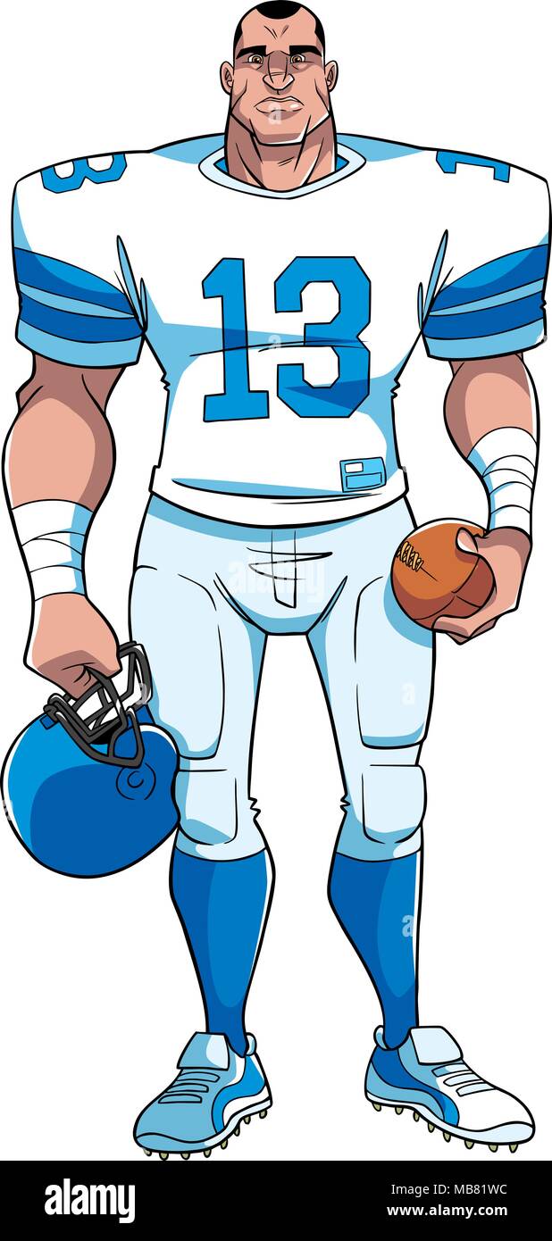 US-amerikanischer American-Football-Spieler Stock Vektor