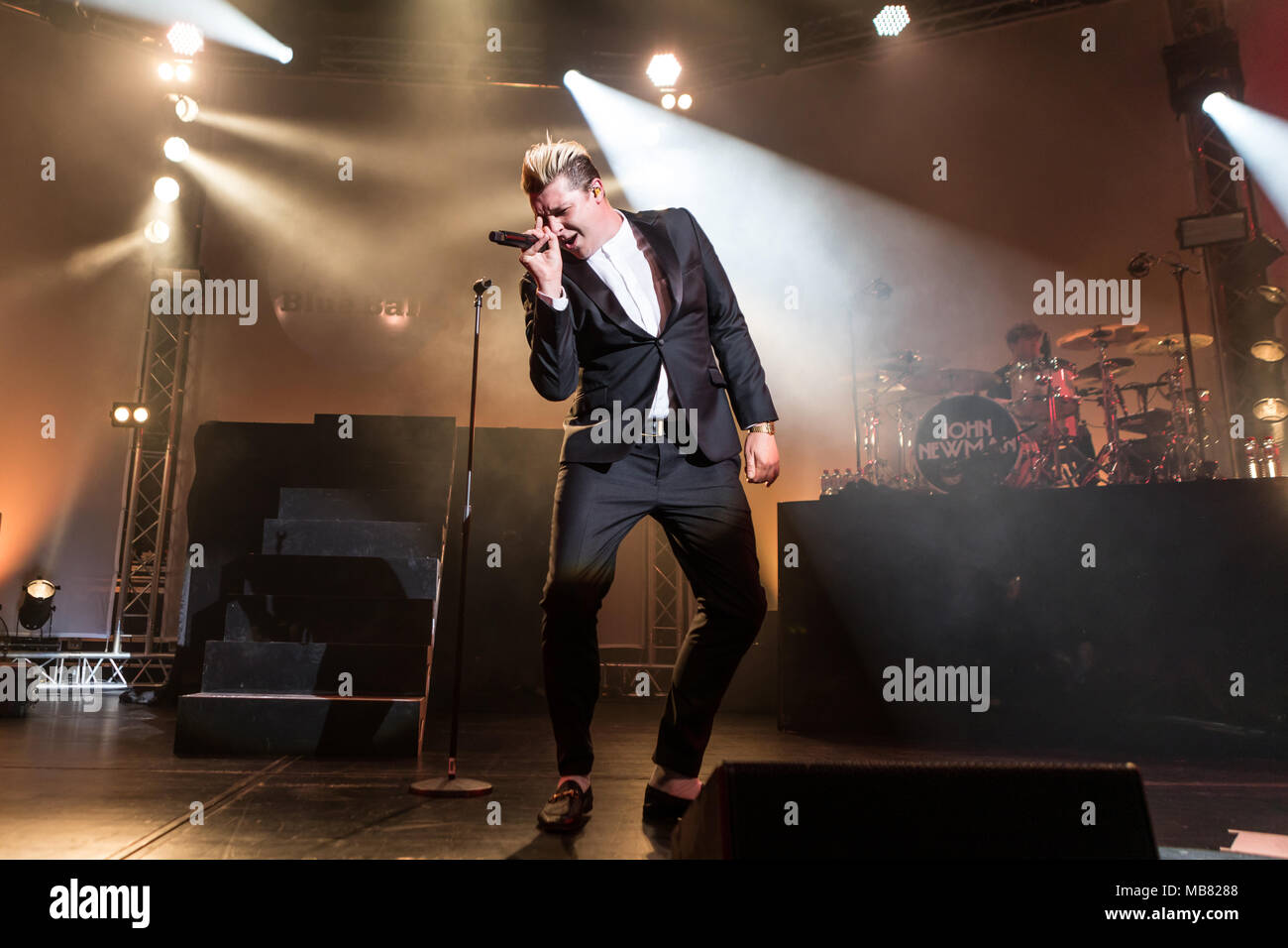 Die britische Soul Sänger John Newman live bei der 25 Blue Balls Festival in Luzern, Schweiz Stockfoto