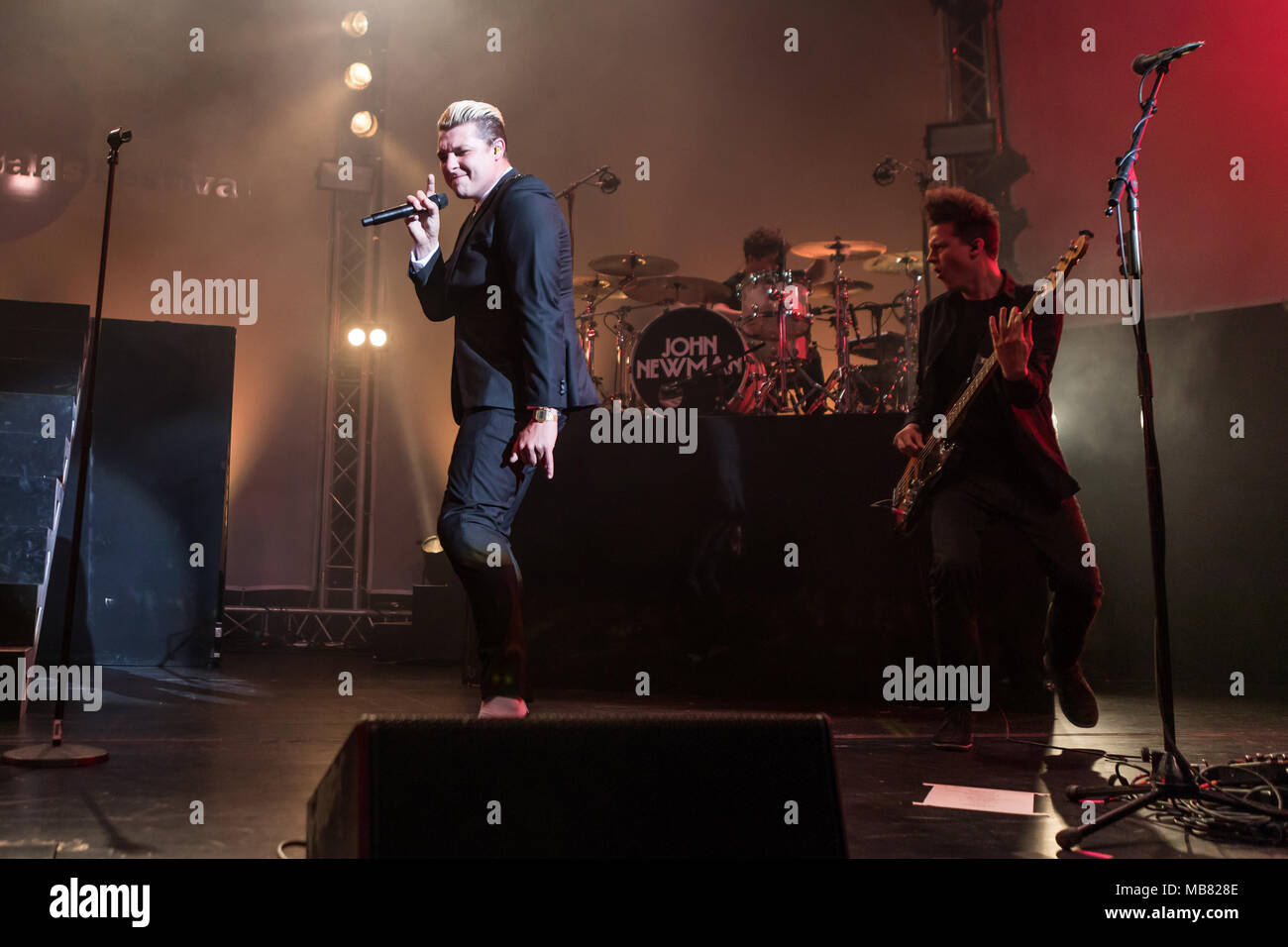Die britische Soul Sänger John Newman live bei der 25 Blue Balls Festival in Luzern, Schweiz Stockfoto