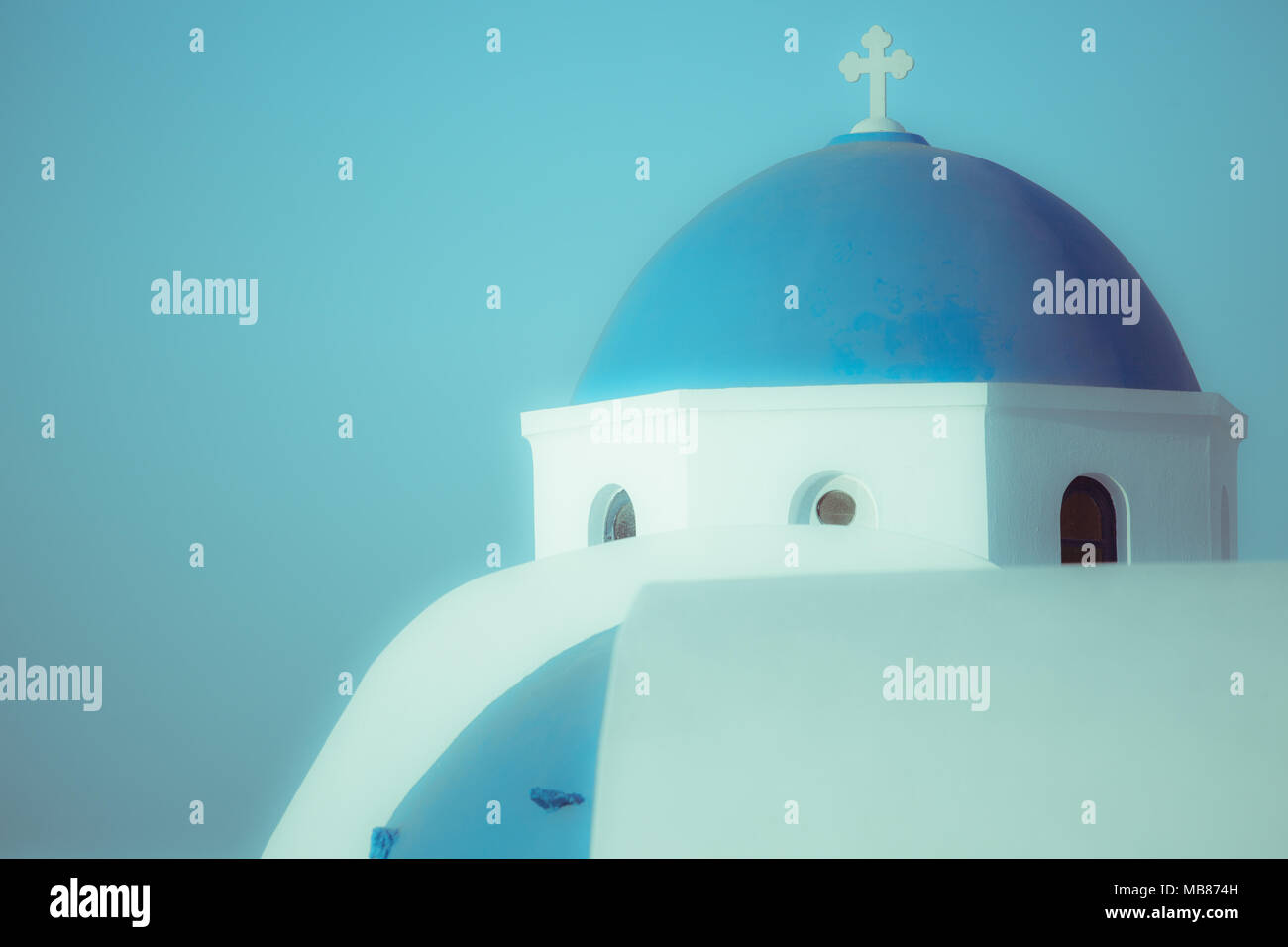 Orthodoxe Kirche in Oia, Santorini, Griechenland Stockfoto