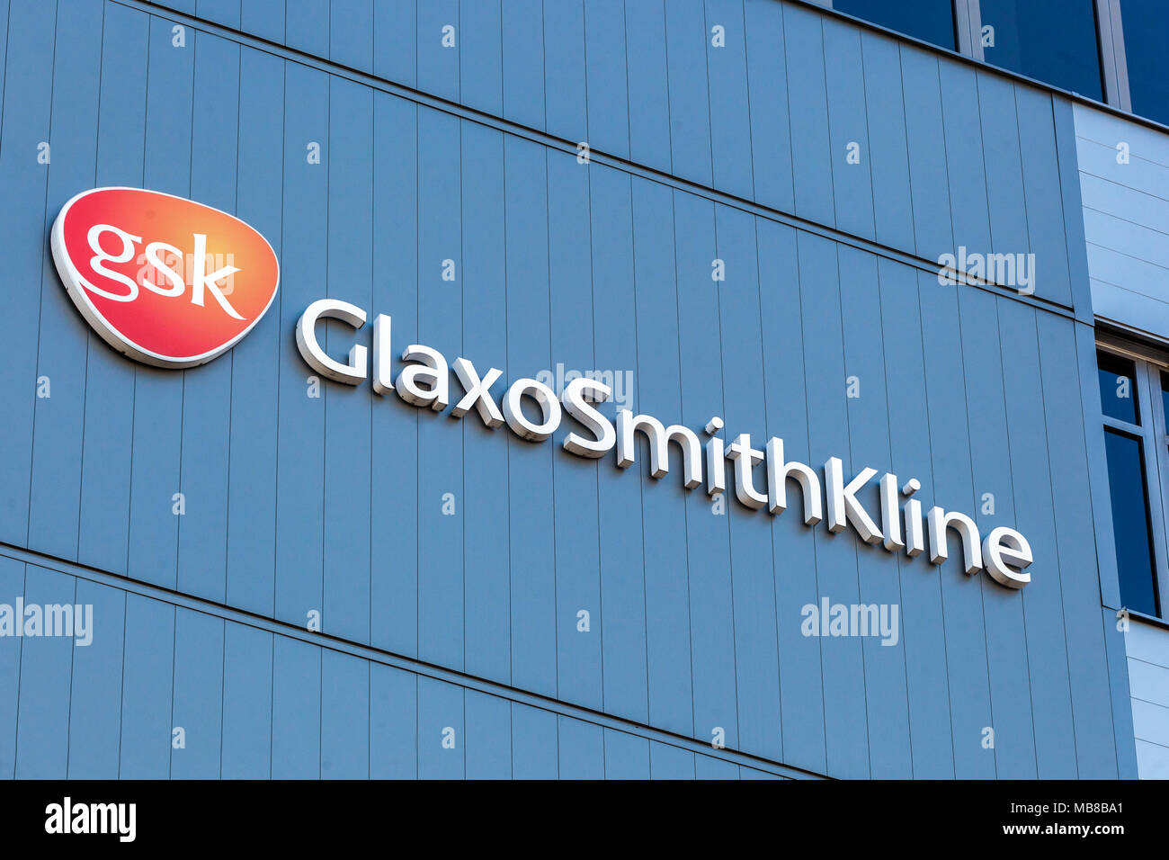 GlaxoSmithKline GSK-Logo, Logo, Dresden, Deutschland Stockfoto