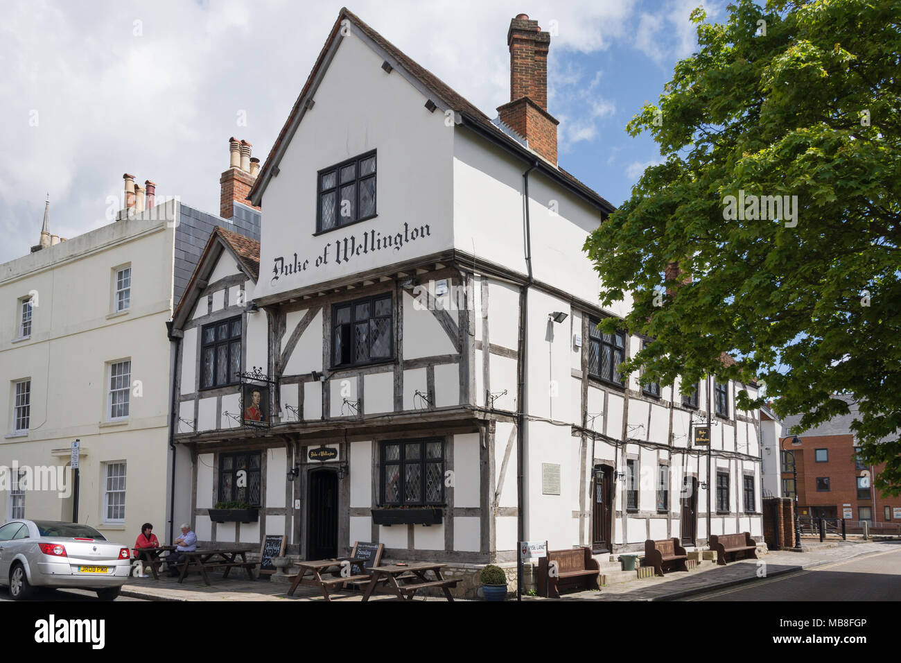 13. jahrhundert Herzog von Wellington Pub, Bugle Street, Old City, Southampton, Hampshire, England, Vereinigtes Königreich Stockfoto
