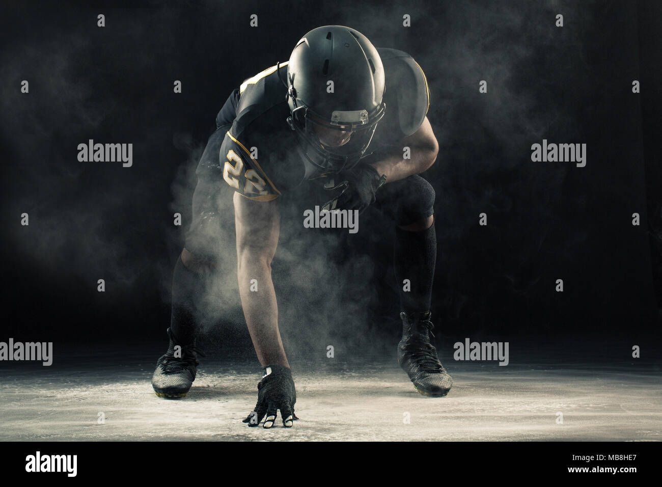 African American football player. Stockfoto