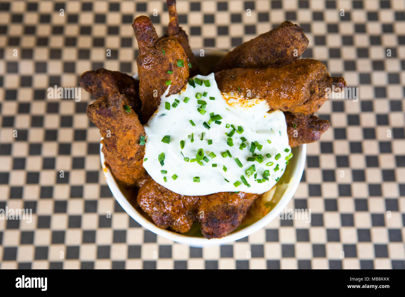 Vegan Junk Food. Stockfoto