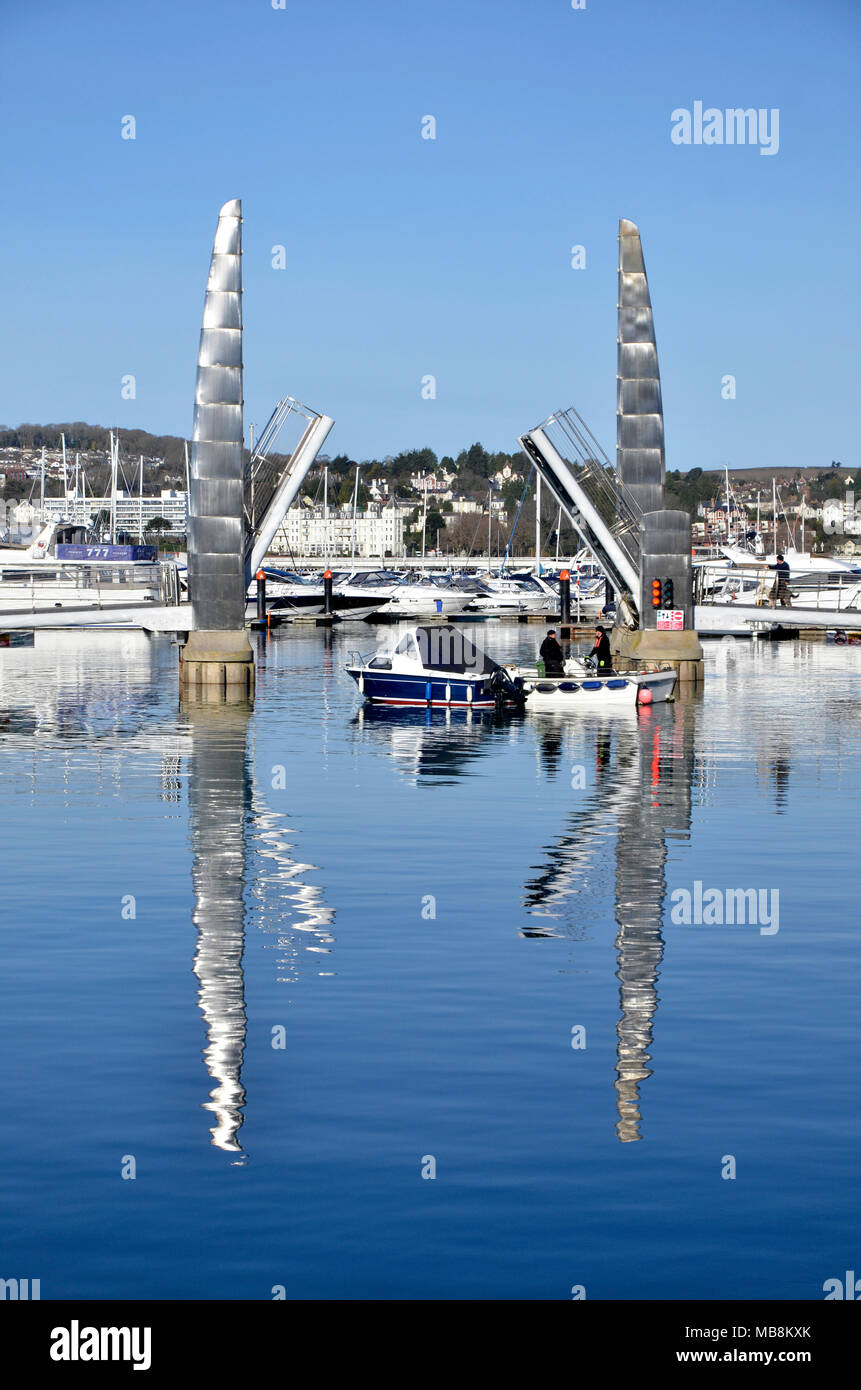 Der Hafen von Torquay und Marina an der englischen Riviera in Devon Stockfoto