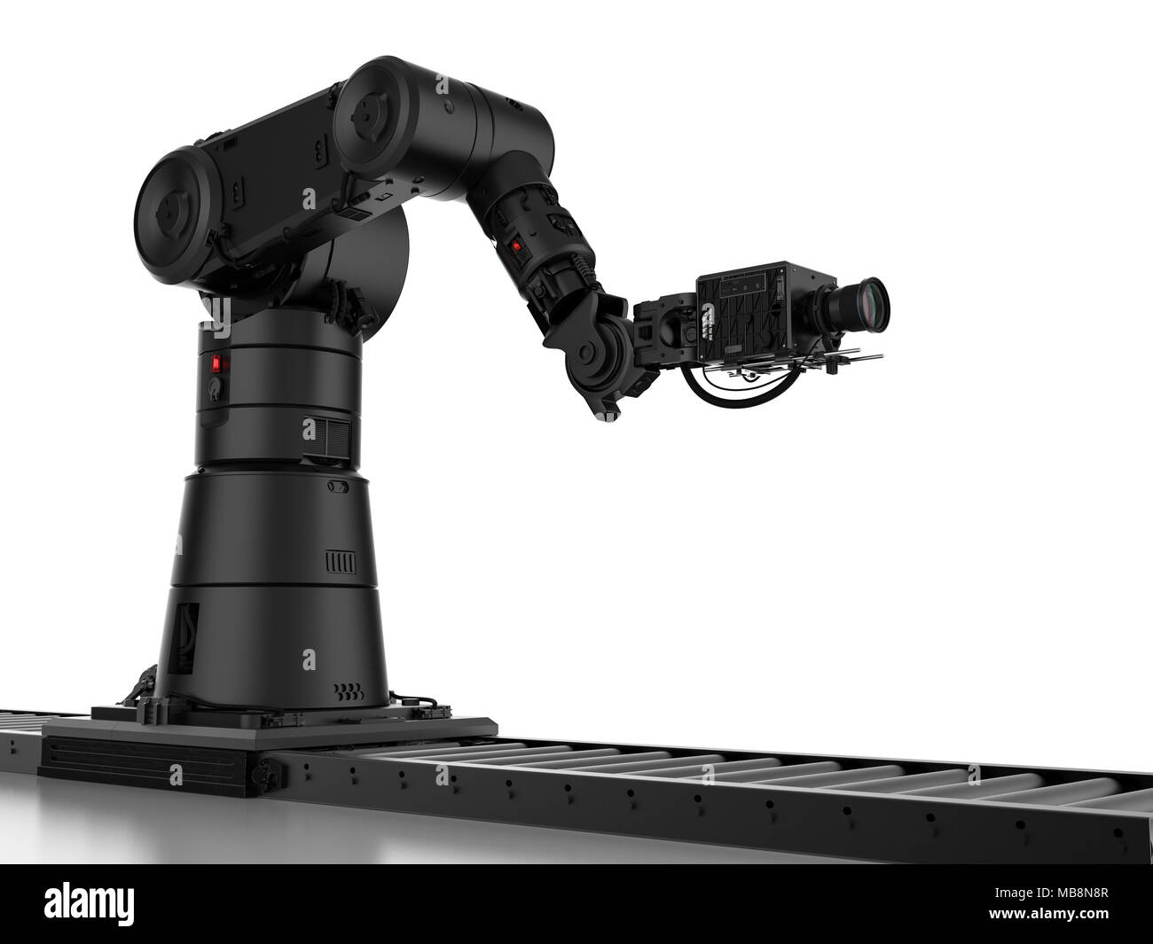 3D-rendering Schwarz robotic Kamera mit Schieberegler dolly Stockfotografie  - Alamy