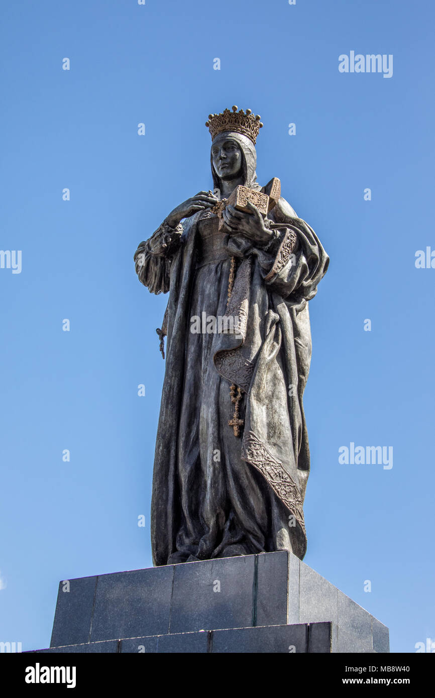 Königin Isabella Statue, Santo Domingo, Domnican Republik Stockfoto