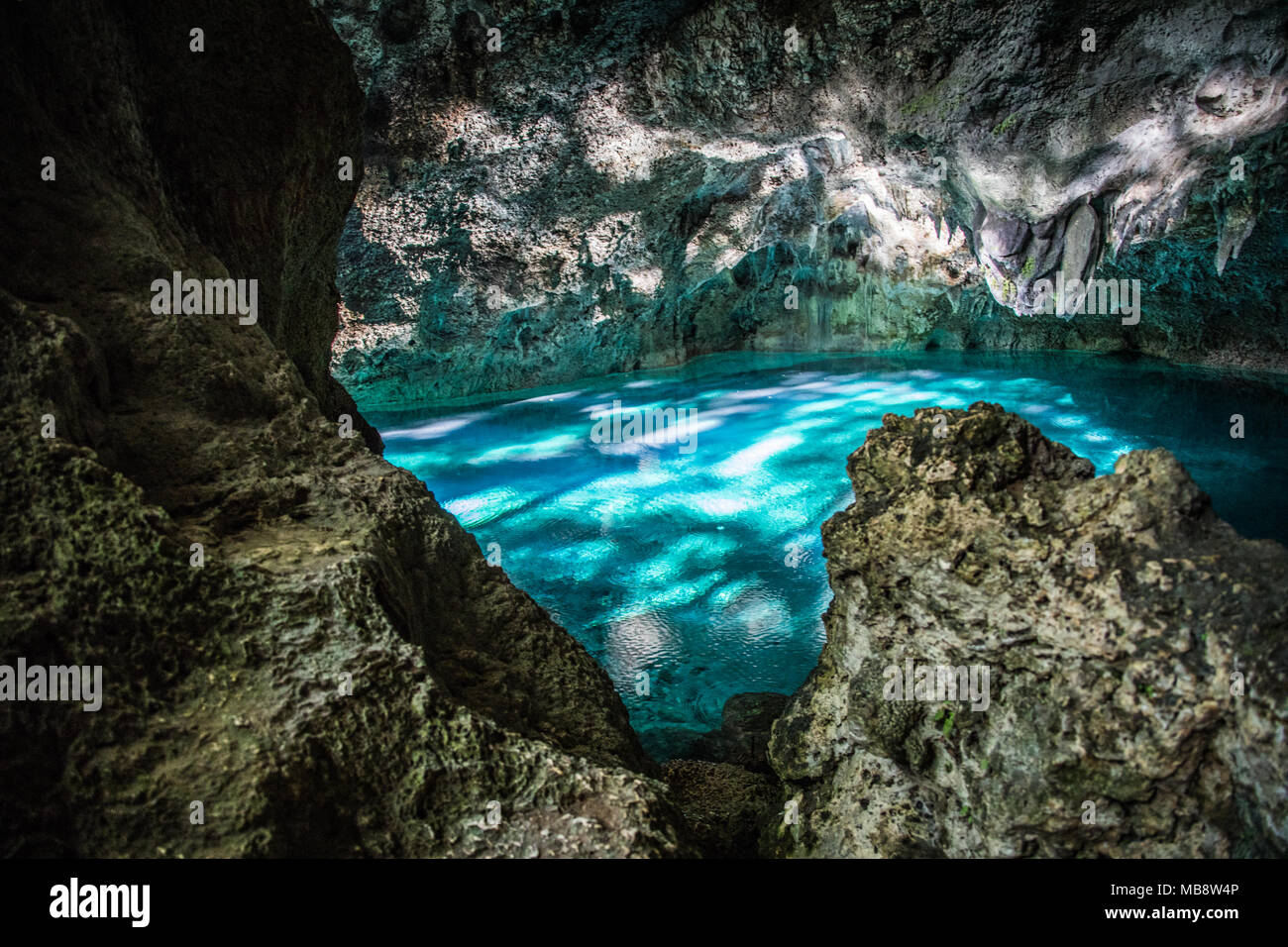 Los Tres Ojos, Die 3 Augen Nationalpark, Santo Domingo, Domnican Republik Stockfoto