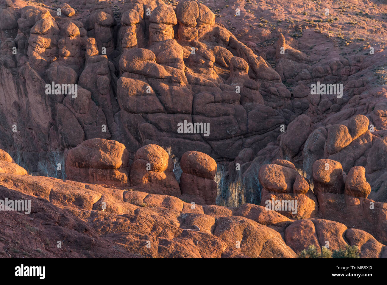 Felsformation im Dadestal, Boumalne, Königreich Marokko, Afrika | Rock Formation in die Dades-schlucht, Boumalne, Königreich Marokko, Afrika Stockfoto