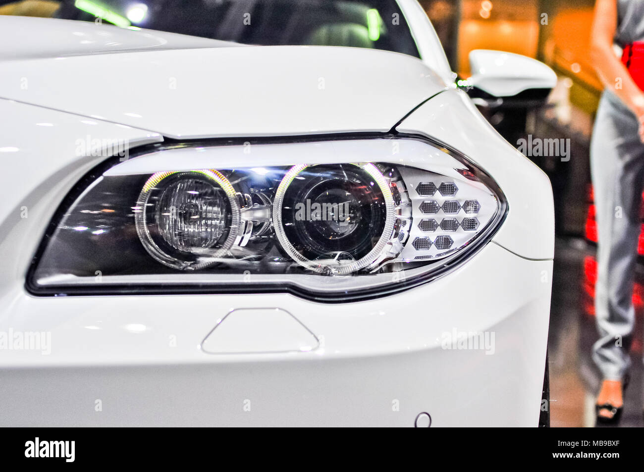 BMW M5 F 10 5 Serie auf der 4. Internationalen Moskauer Autosalon 2012 (MIAS), Russland, Moskau, Expocentre, 29. August - 9. September 2012 Stockfoto