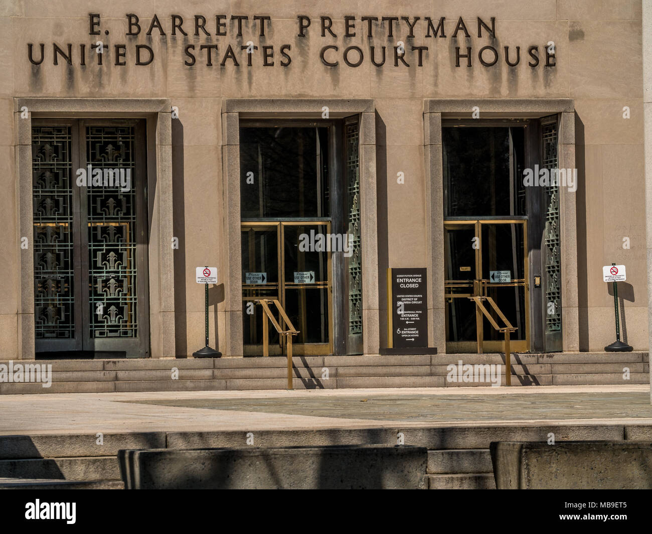 Die e.Barrett Prettyman Bundesgericht Gebäude in der Pennsylvania Avenue. Stockfoto