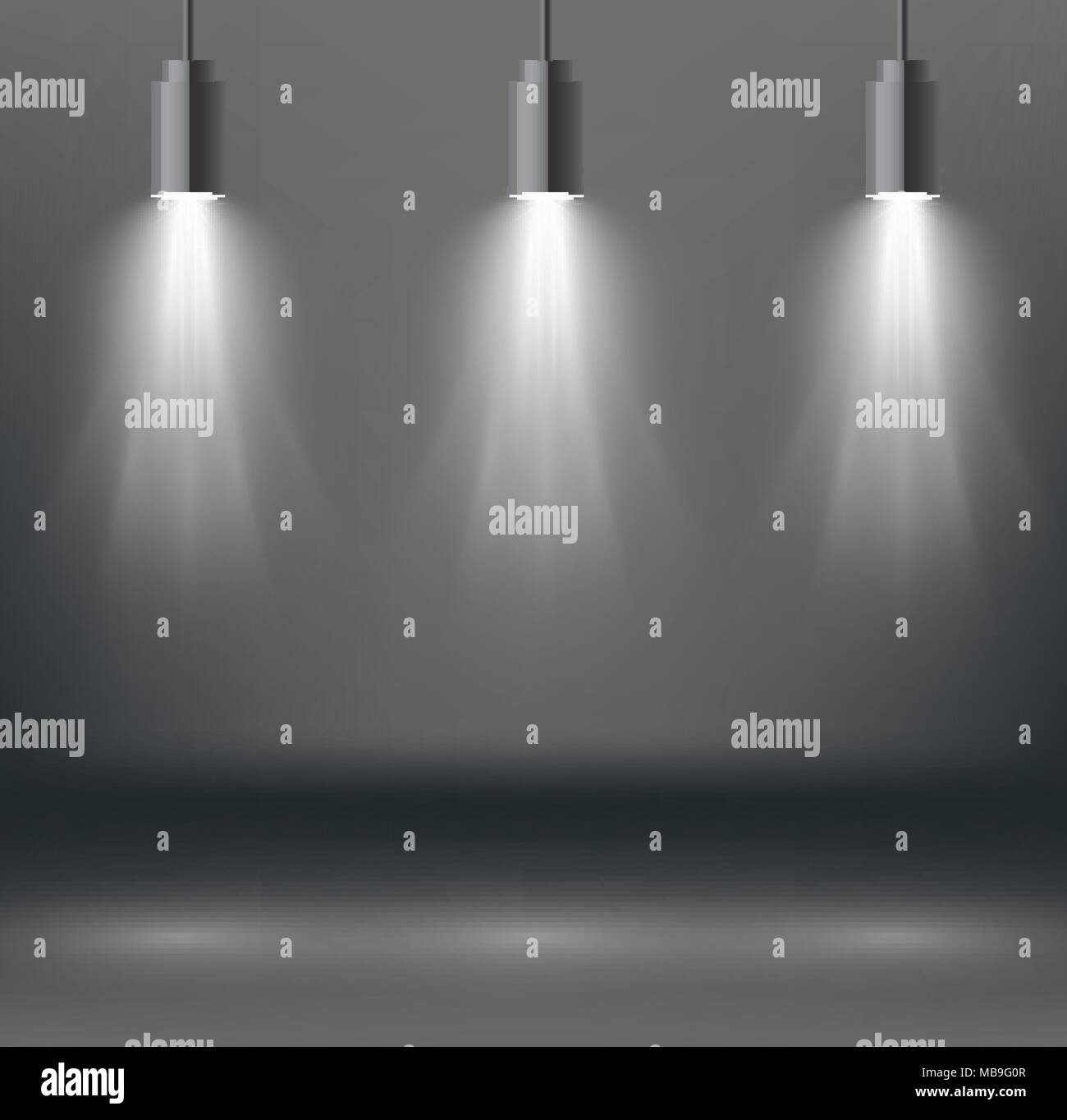 Szene-Beleuchtungseffekte mit Spotlight. Vektor-Illustration. Stock Vektor