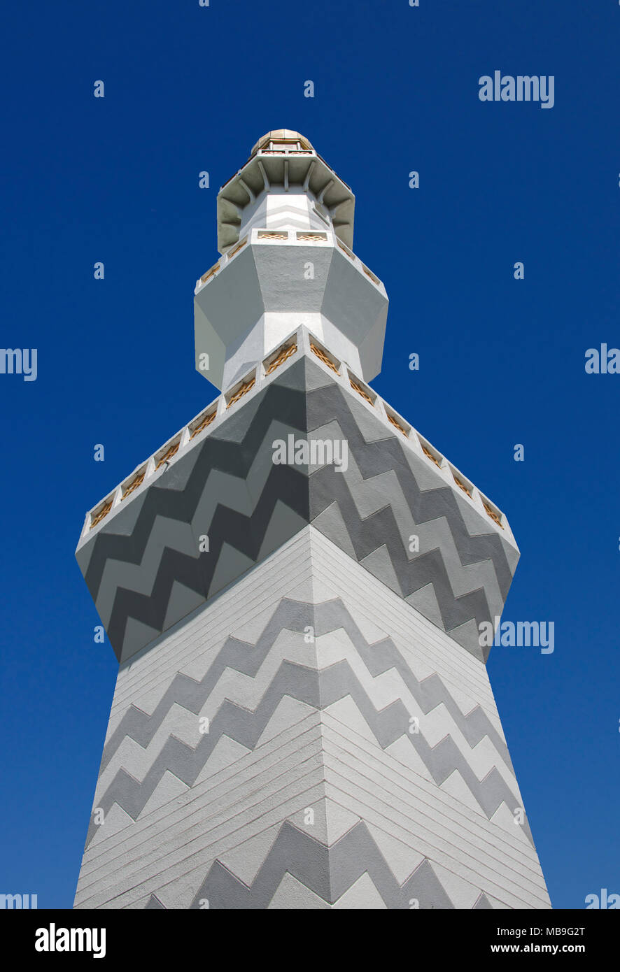 Islamische gemusterten Fliesen Minareret Grand Freitag Moschee Male Malediven Stockfoto