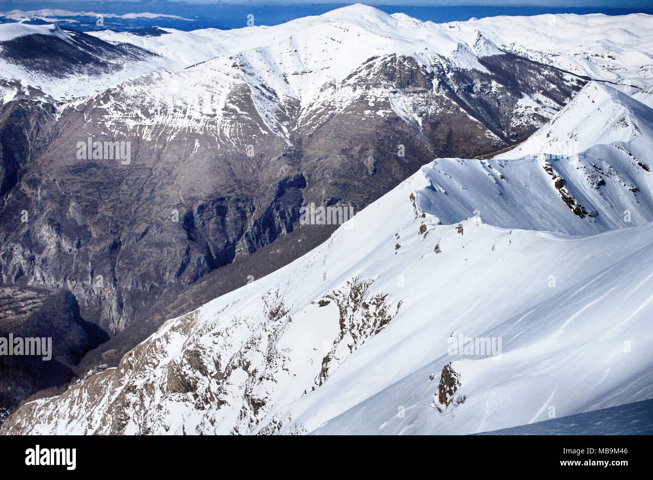 Bjelašnica Gebirge im Zentrum von Bosnien und Herzegowina im Winter Stockfoto