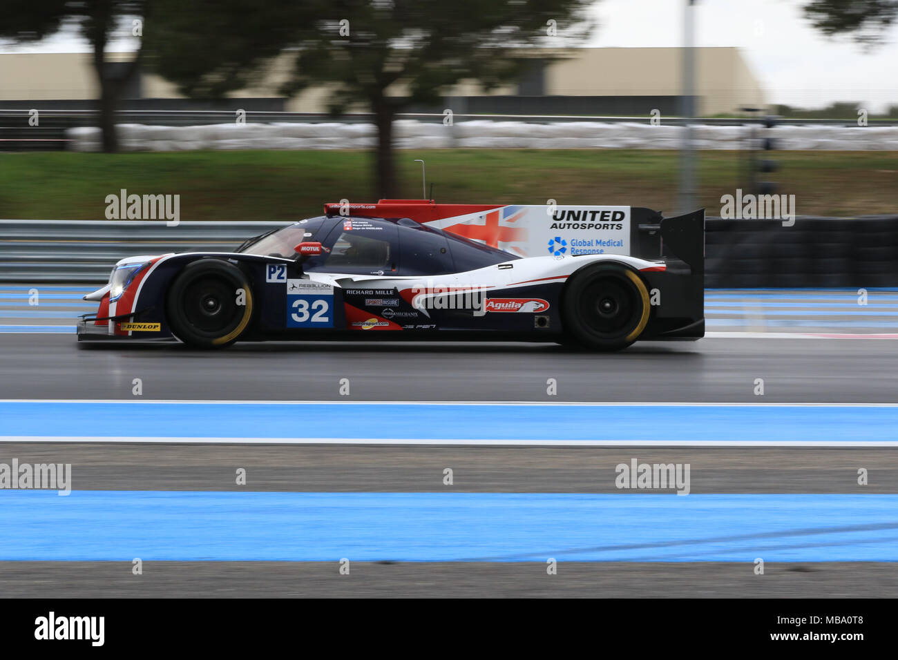 Circuit Paul Ricard, Le Beausset, Frankreich. 9 Apr, 2018. Teams, Fahrer und Personal für die Vorbereitung der europäischen Le Mans Series (elms) Saison in den Testing Days am Circuit Paul Ricard Credit: Klammer Raval/Alamy leben Nachrichten Stockfoto