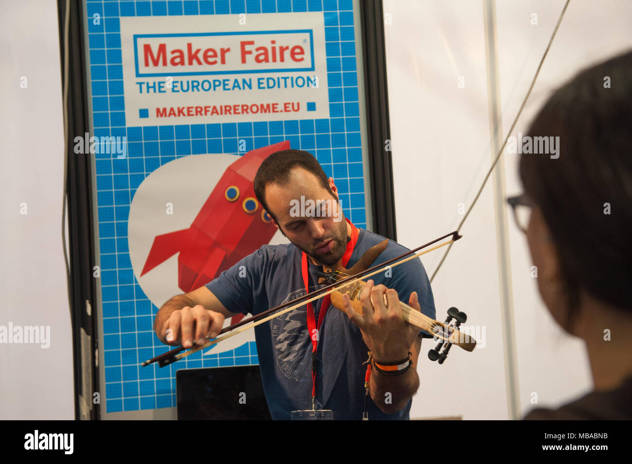 Rom. Maker Faire Europäische Ausgabe, Universität "La Sapienza". Italien. Stockfoto