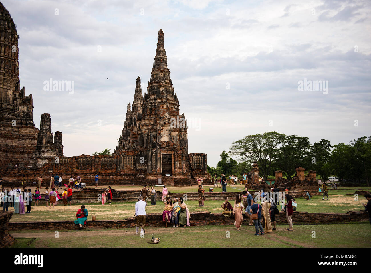 Archäologischen Ruinen, Ayutthaya, Thailand. Stockfoto