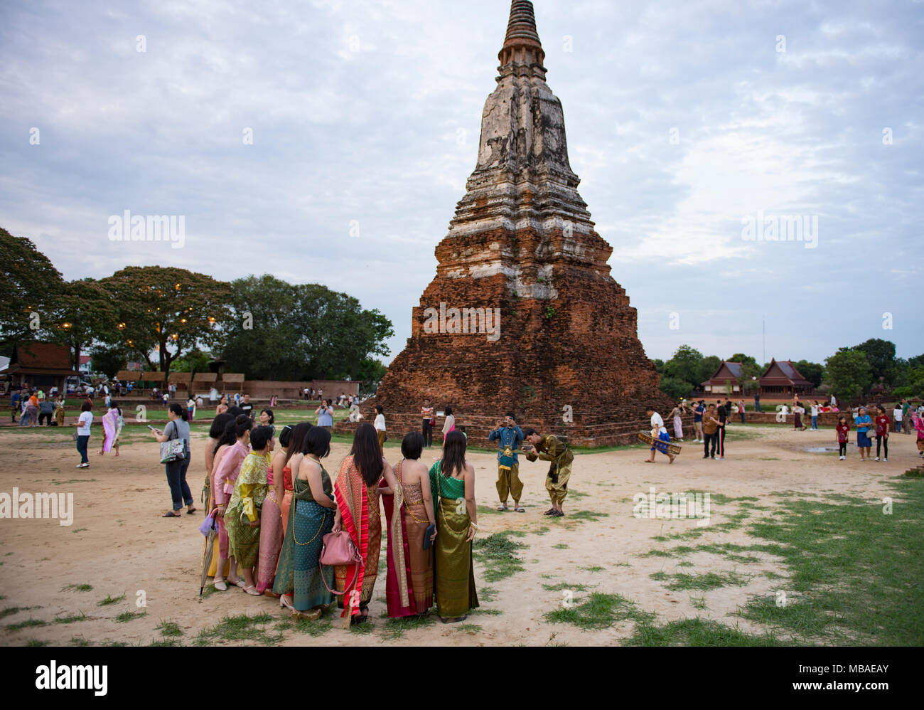 Archäologischen Ruinen, Ayutthaya, Thailand. Stockfoto