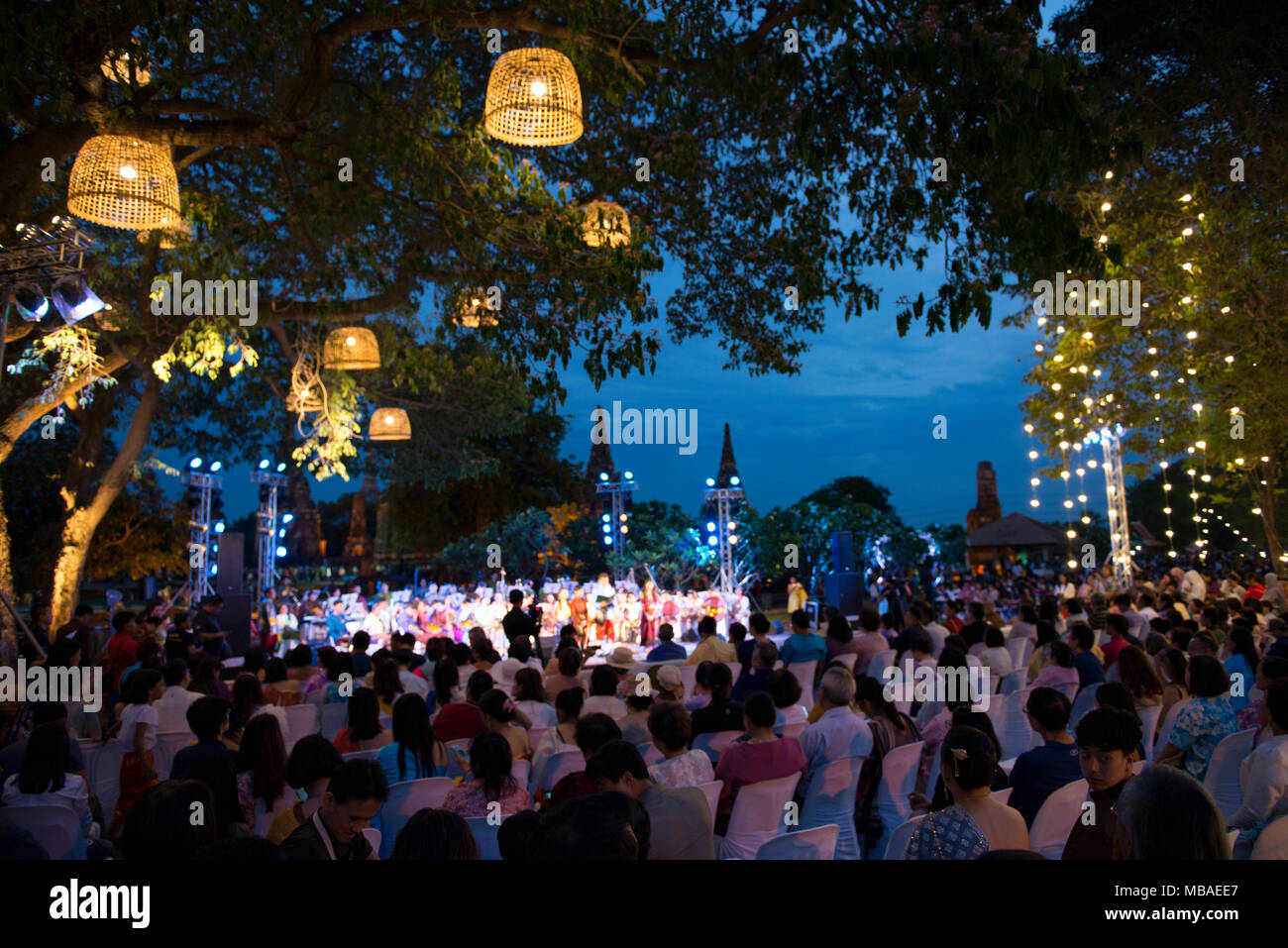 Archäologischen Ruinen, Ayutthaya, Thailand. Stockfoto