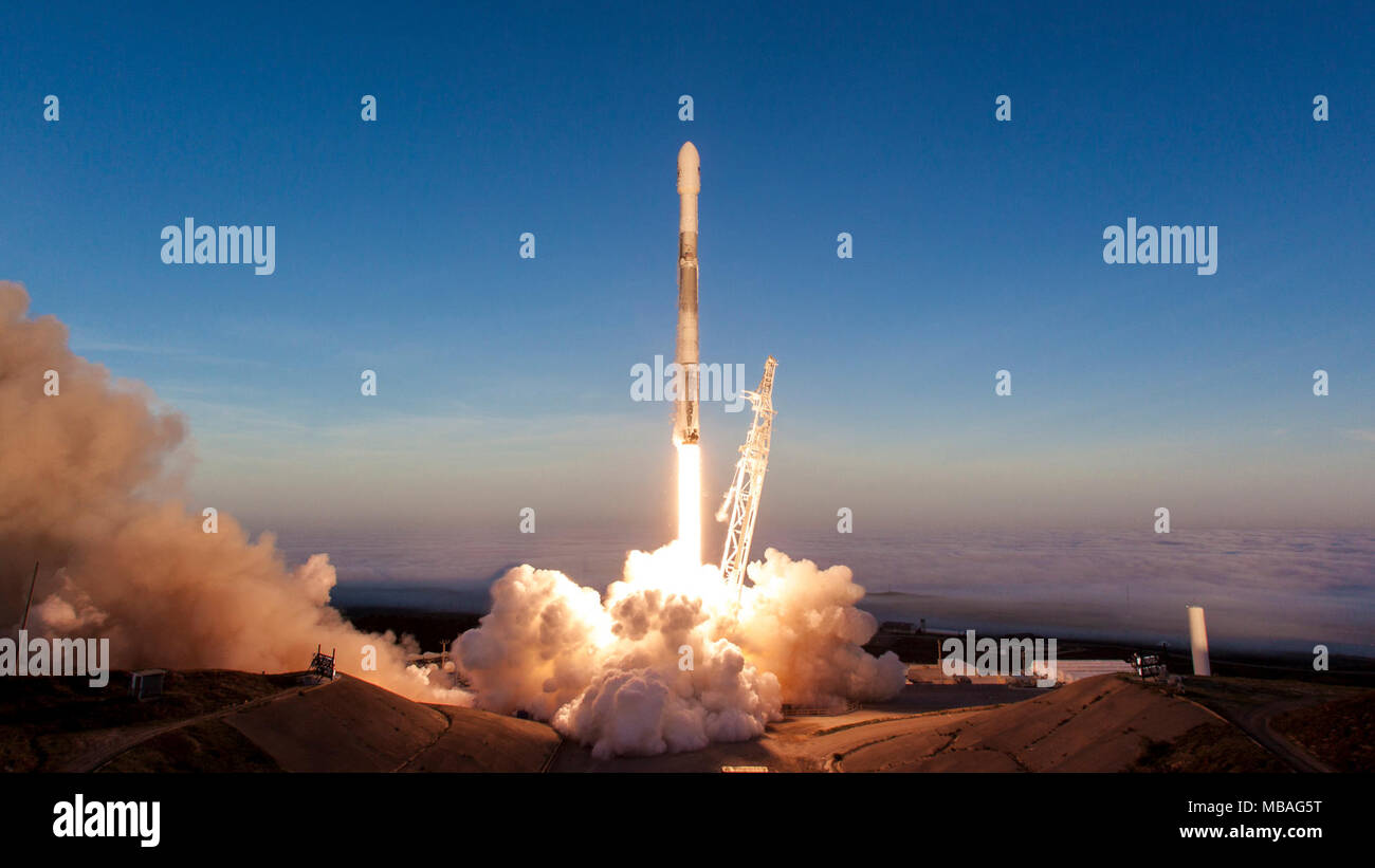 Spacex Iridium-5 Mission von Space Launch Complex 4 E (SLC-4E) Stockfoto